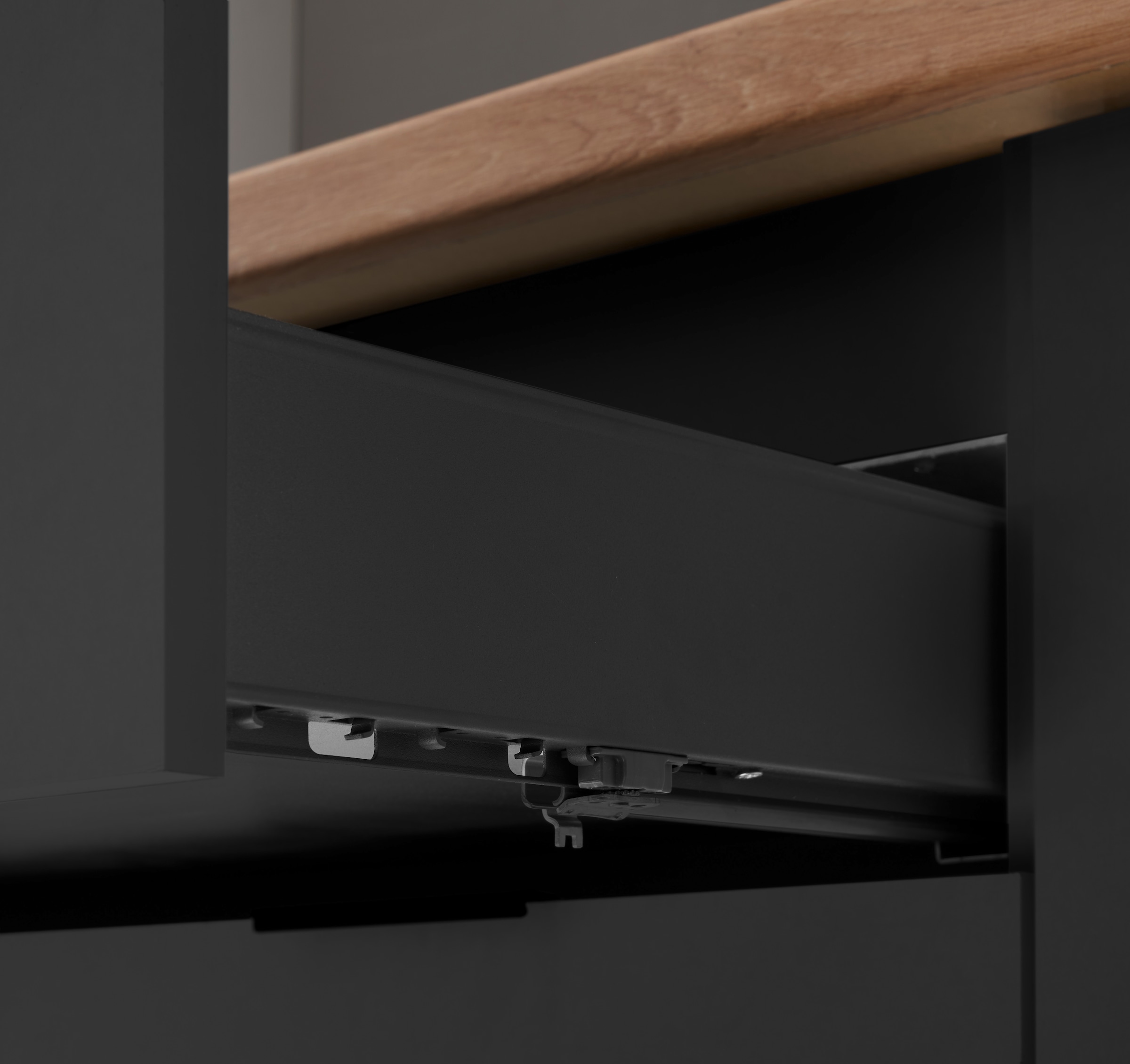 KOCHSTATION Küchenzeile »KS-Georgia, mit 38mm starker Arbeitsplatte«, Breite 260 cm, wahlweise mit E-Geräten und Kühlschrank