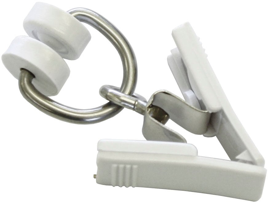 GARDINIA Gardinenring "T-Rollringe mit Klammer" Serie T-Schiene