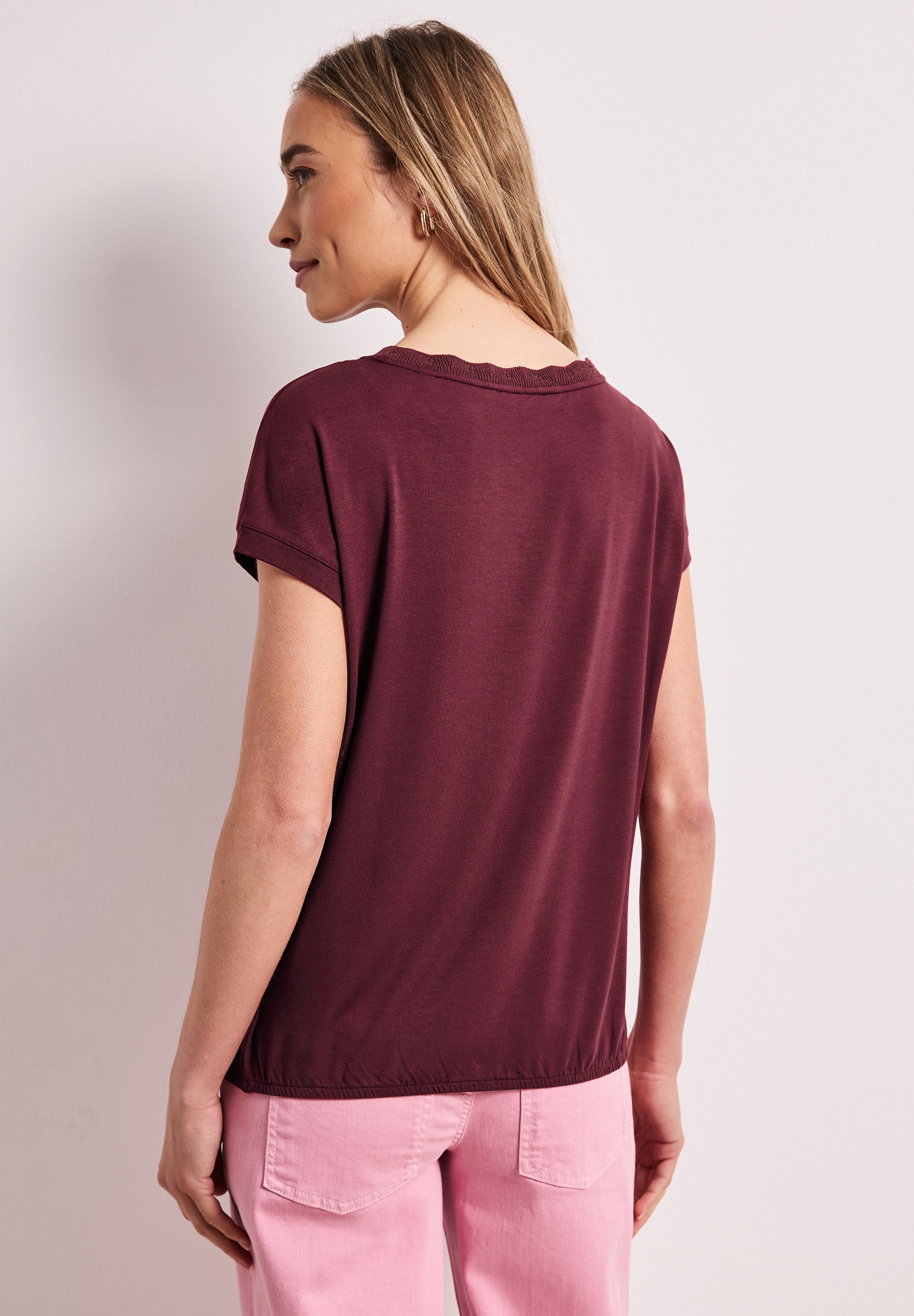 STREET ONE T-Shirt mit U-Boot-Ausschnitt