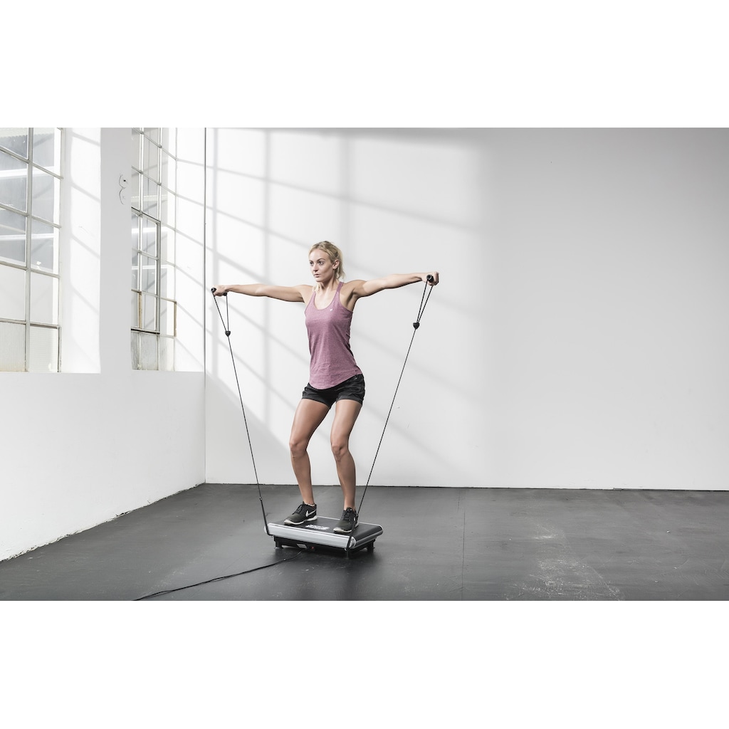 MOTIVE FITNESS by U.N.O. Vibrationsplatte »Elegance«, 200 W, 30 Intensitätsstufen, (Set, mit Trainingsbändern)