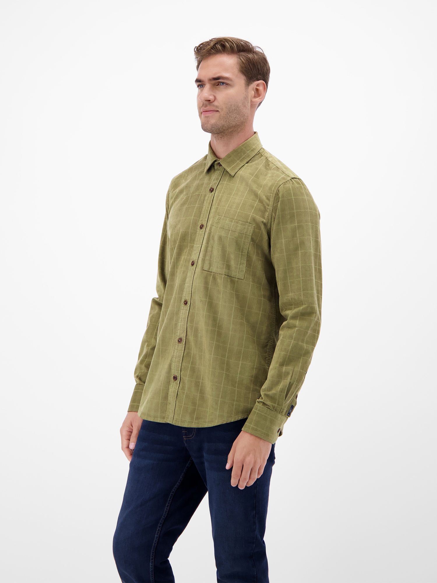 LERROS Karohemd »LERROS Kariertes Cordhemd - robuste Struktur für jeden Tag«