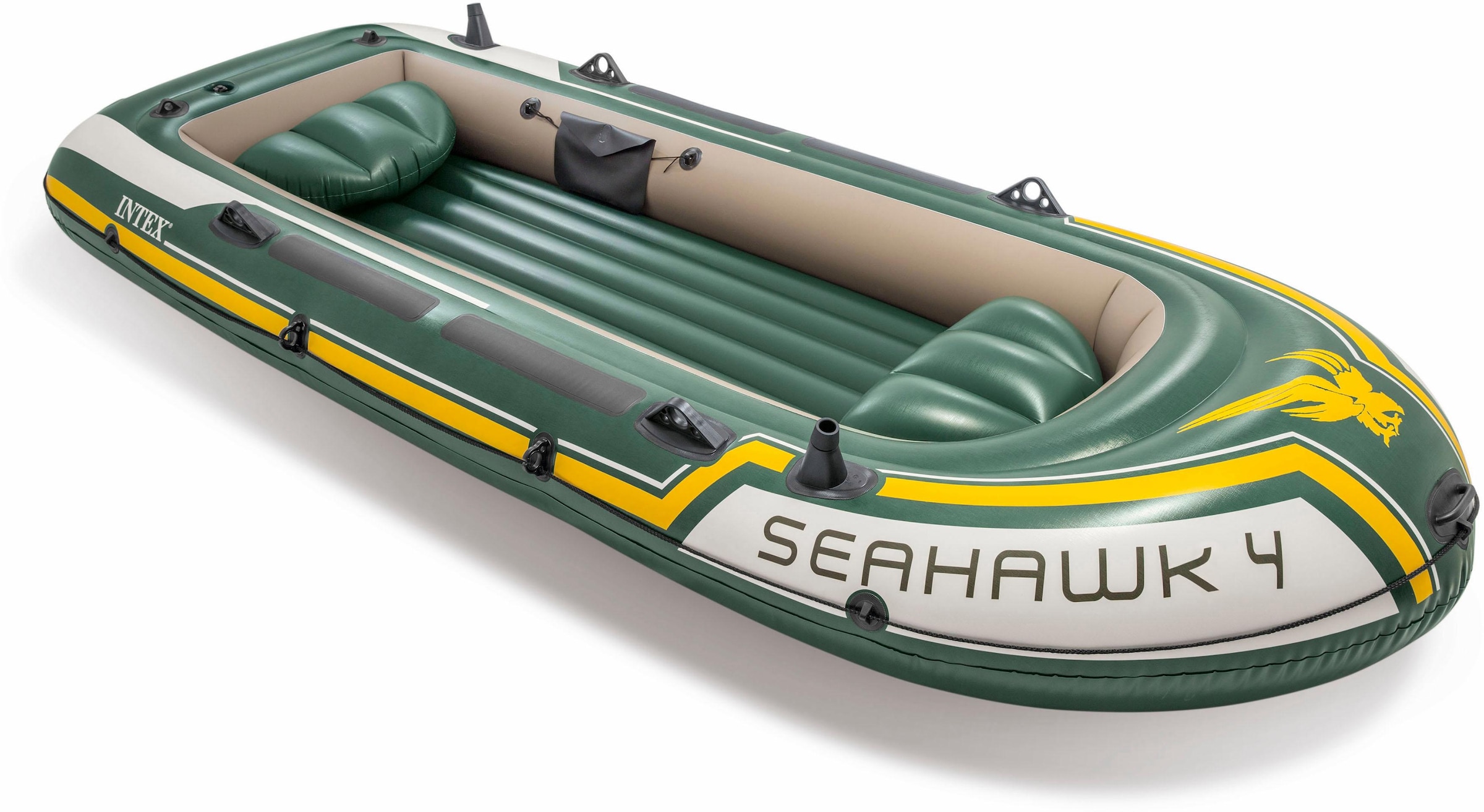 Intex Schlauchboot »Seahawk 4«, (Set, mit 2 Paddeln und Luftpumpe)