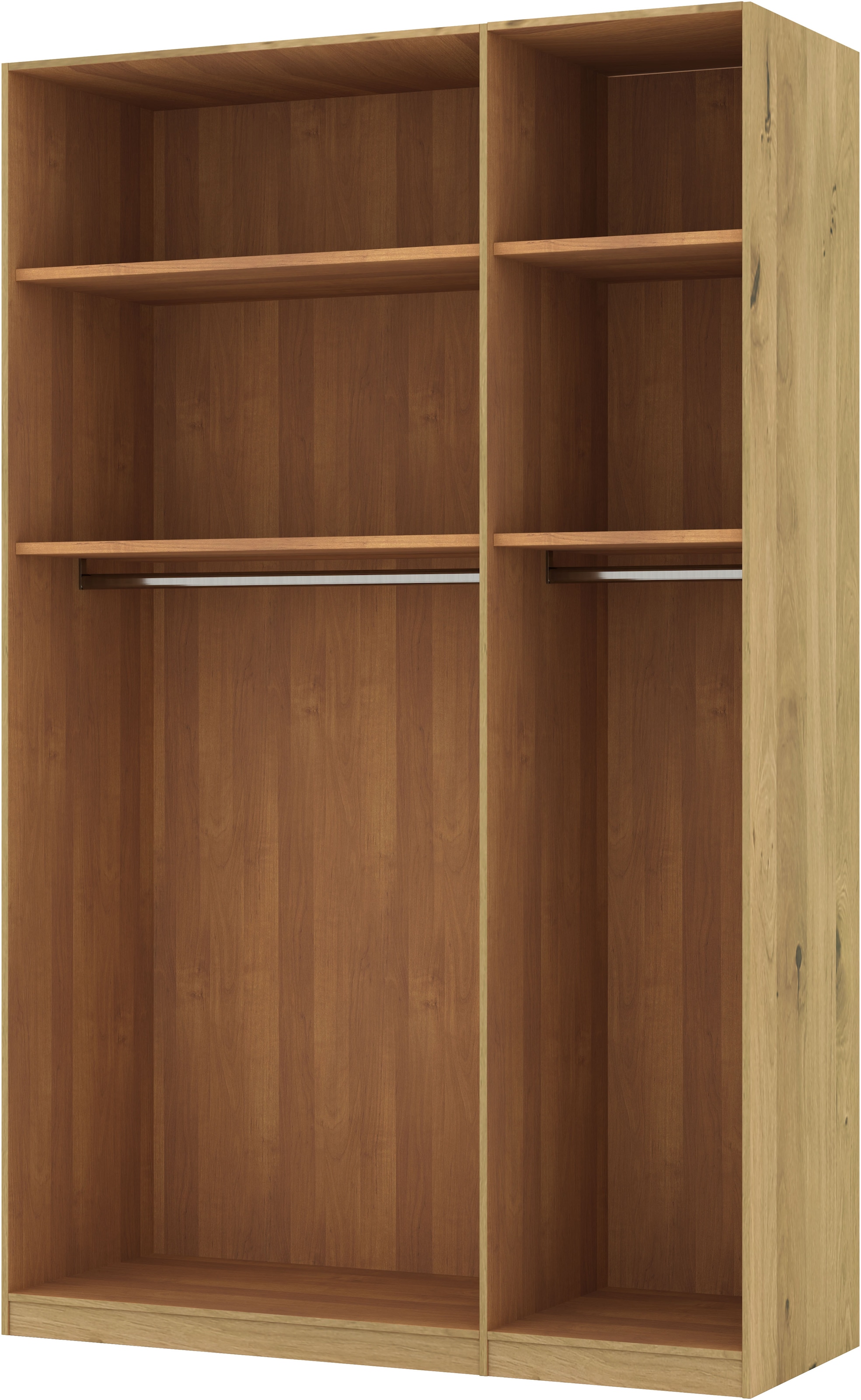 Musterring Drehtürenschrank »Savona, Kleiderschrank, Schrank, Garderobe, teilmassiv Eiche«, (mit Türdämpfern, mit Spiegel oder Glas, extra Böden, MADE IN GERMANY), Türen in Bianco-Eiche massiv, Spiegel-/Glastüren, verschiedene Größen