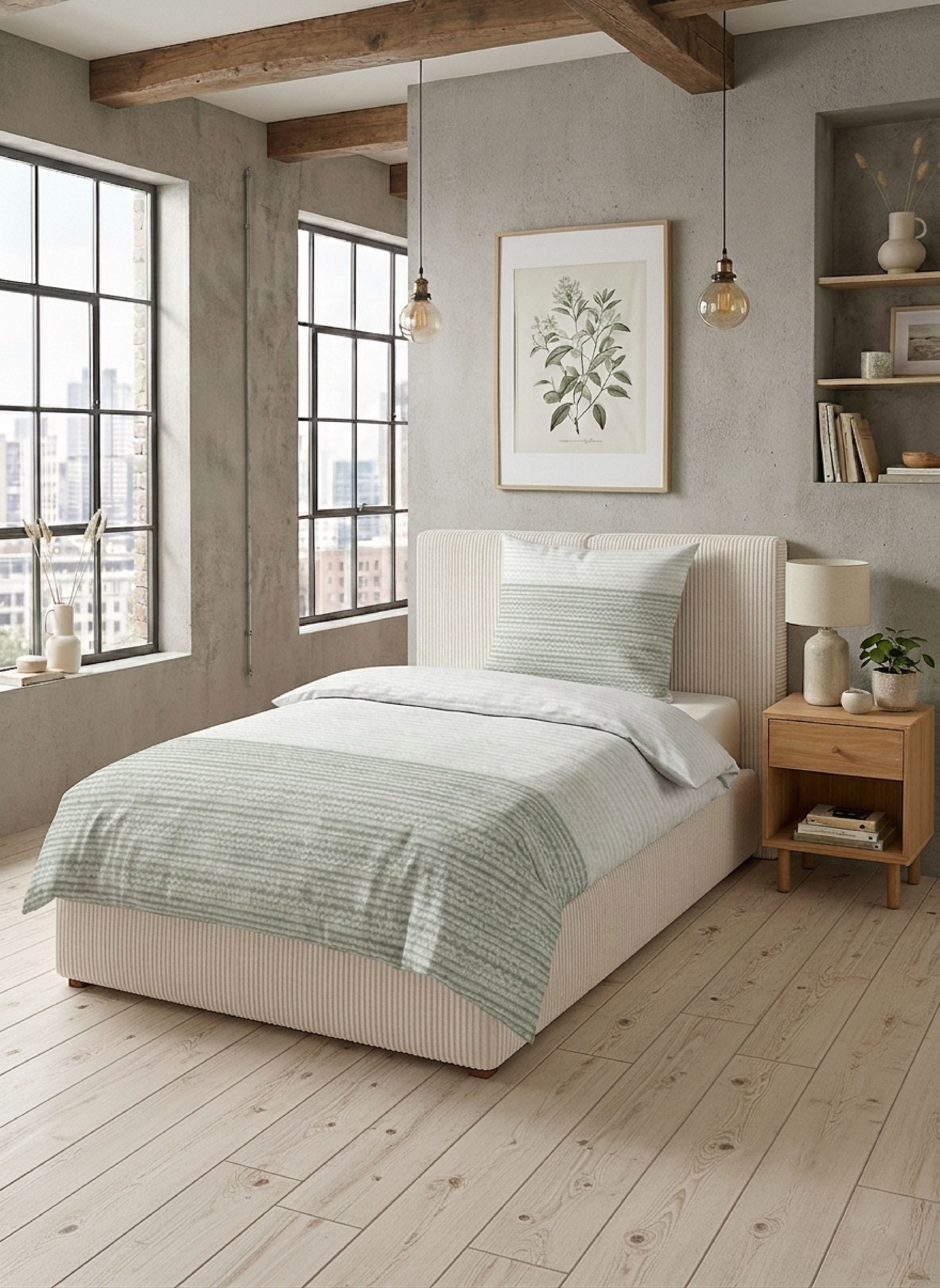 Biberna Bettwäsche »0007255 Premium Biber-Bettwäsche 100% Baumwolle ab Größe 135x200 cm« 2 wärmend & weich, Reißverschluss, Winterbettwäsche, gemustert