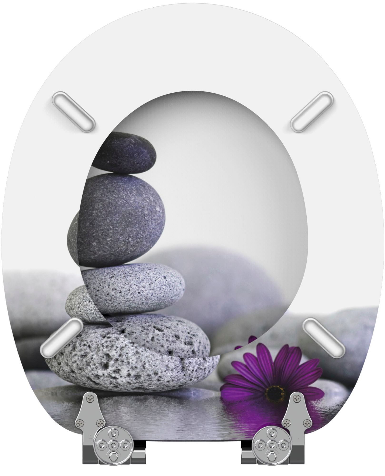 Sanilo Badaccessoire-Set »Energy Stones« WC-Sitz, Badteppich, Stöpsel, Seifenspender und WC-Bürste