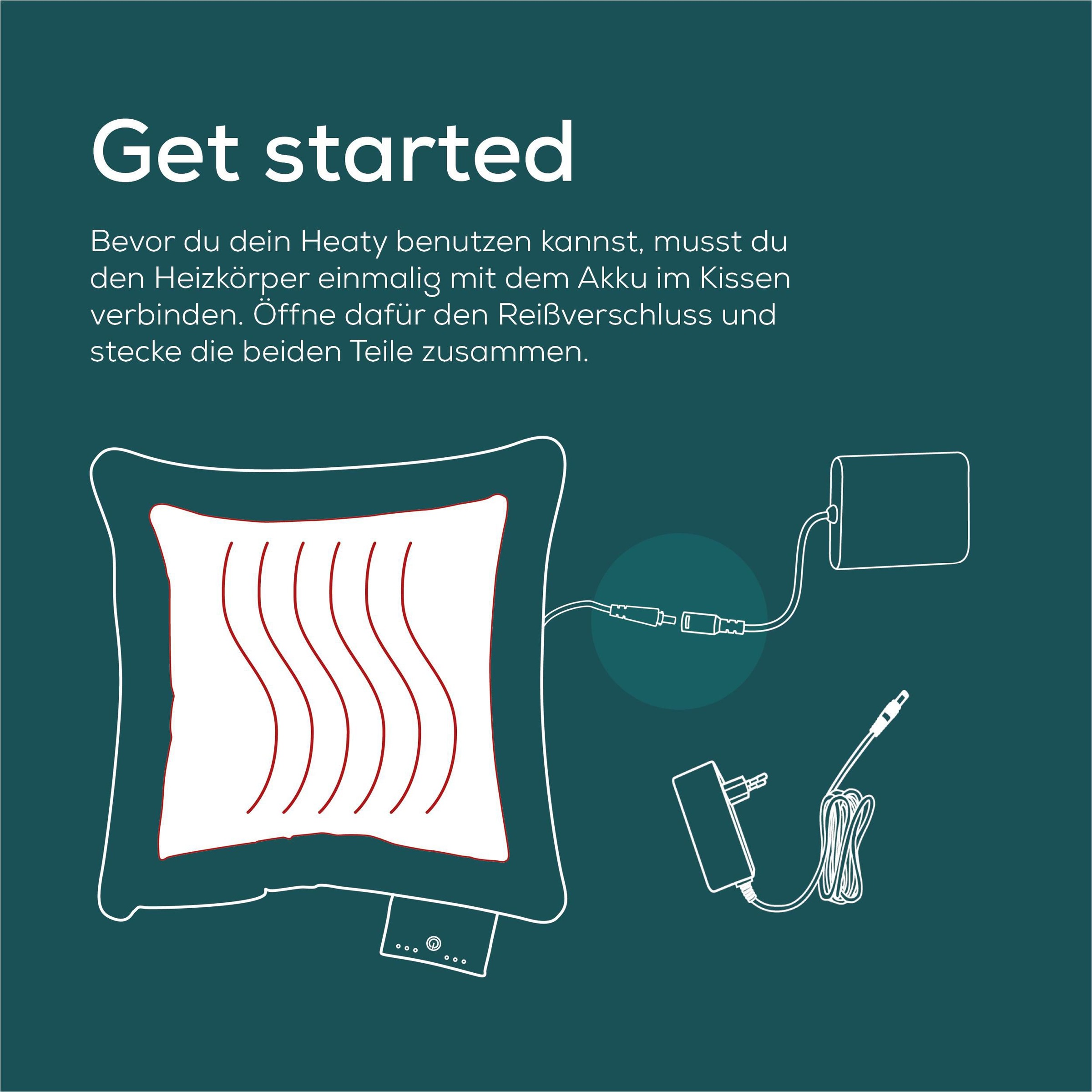 BEURER Heizkissen »HK 77 Heaty, kabellos« Stylisches Design mit modernem Cordstoff, 3 Temperaturstufen, 45x45 cm