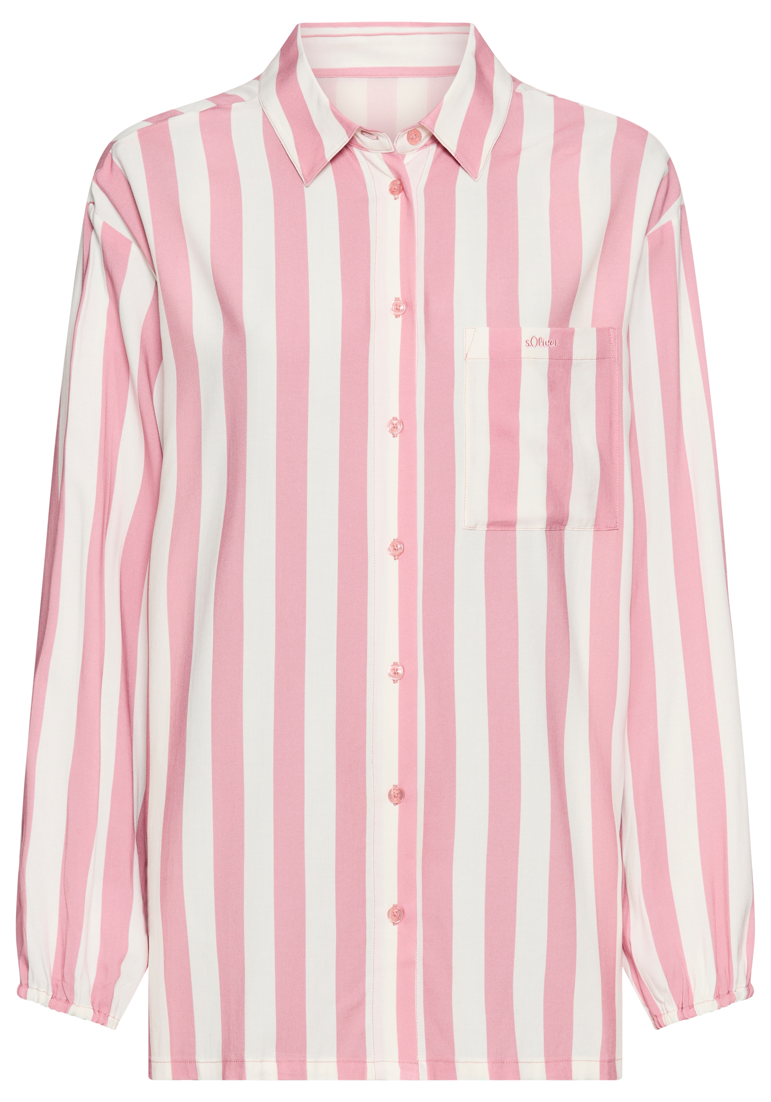 s.Oliver Pyjamaoberteil mit breiten Streifen