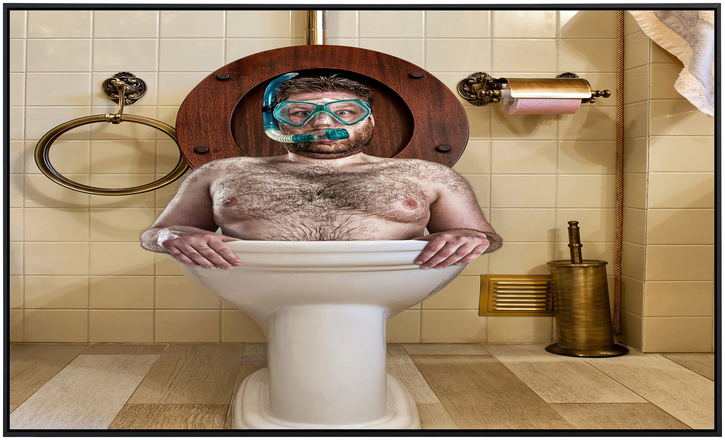 Papermoon Infrarotheizung »Mann in Toilette«, sehr angenehme Strahlungswärme