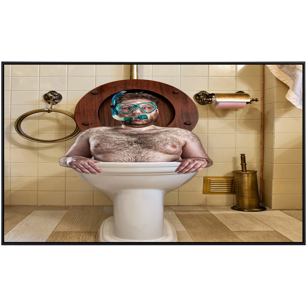 Papermoon Infrarotheizung »Mann in Toilette«