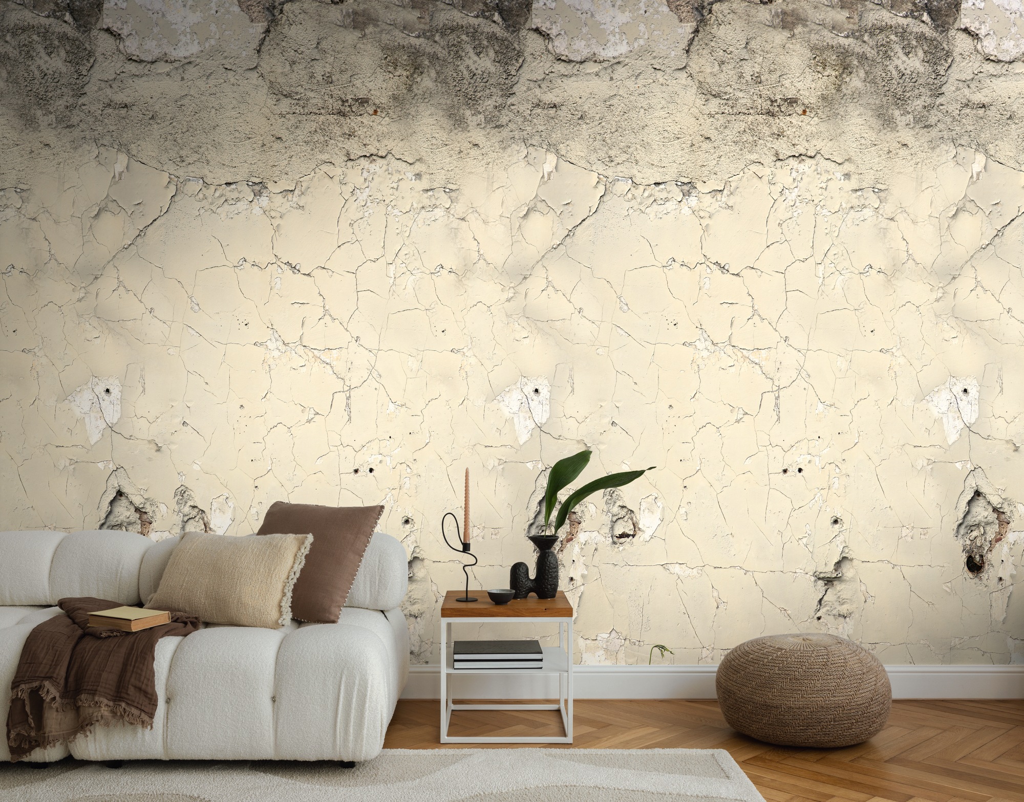 living walls Fototapete »The Wall 4 Structures – Plastische Betonwand Vlies-Fototapete« Steinoptik | matt | naturalistisch leicht strukturiert Plastische Betonwand mit markanter 3D-Wirkung
