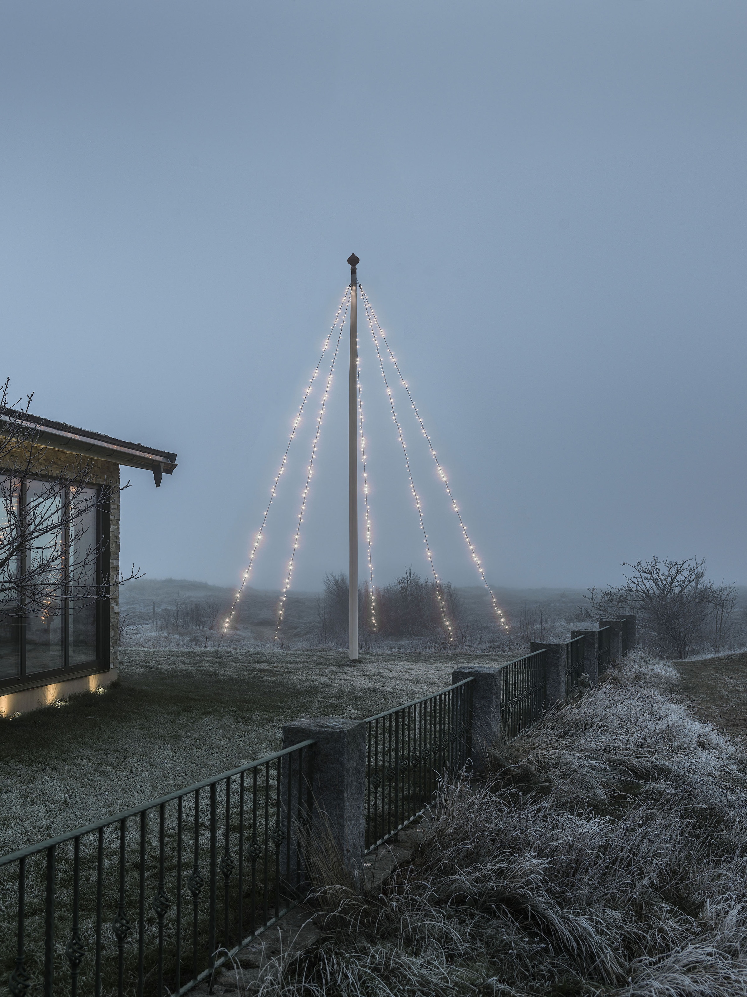 KONSTSMIDE LED-Baummantel »Weihnachtsdeko aussen, à 5 Fahnenmastbeleuchtung Christbaumschmuck«, mit LED 100 500 Dioden BAUR | gefrostete Ring, St.-flammig, Stränge