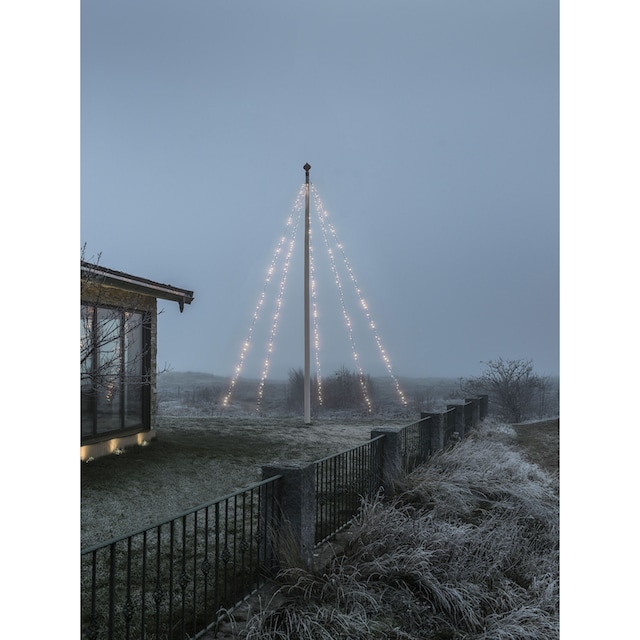 KONSTSMIDE LED-Baummantel »Weihnachtsdeko aussen, Christbaumschmuck«, 500  St.-flammig, LED Fahnenmastbeleuchtung mit Ring, 5 Stränge à 100 gefrostete  Dioden | BAUR