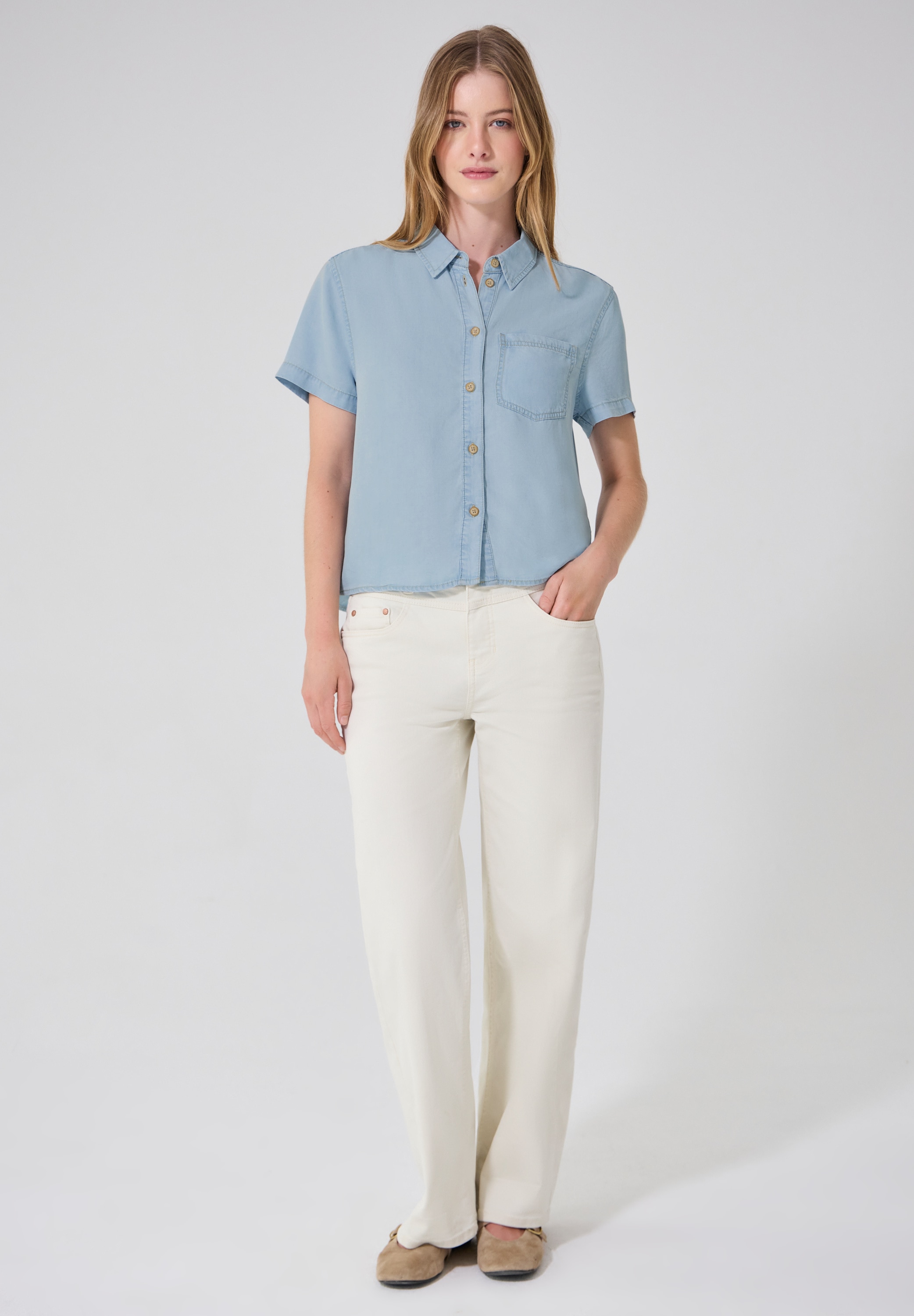 STREET ONE STUDIO Jeansbluse im Denim-Style