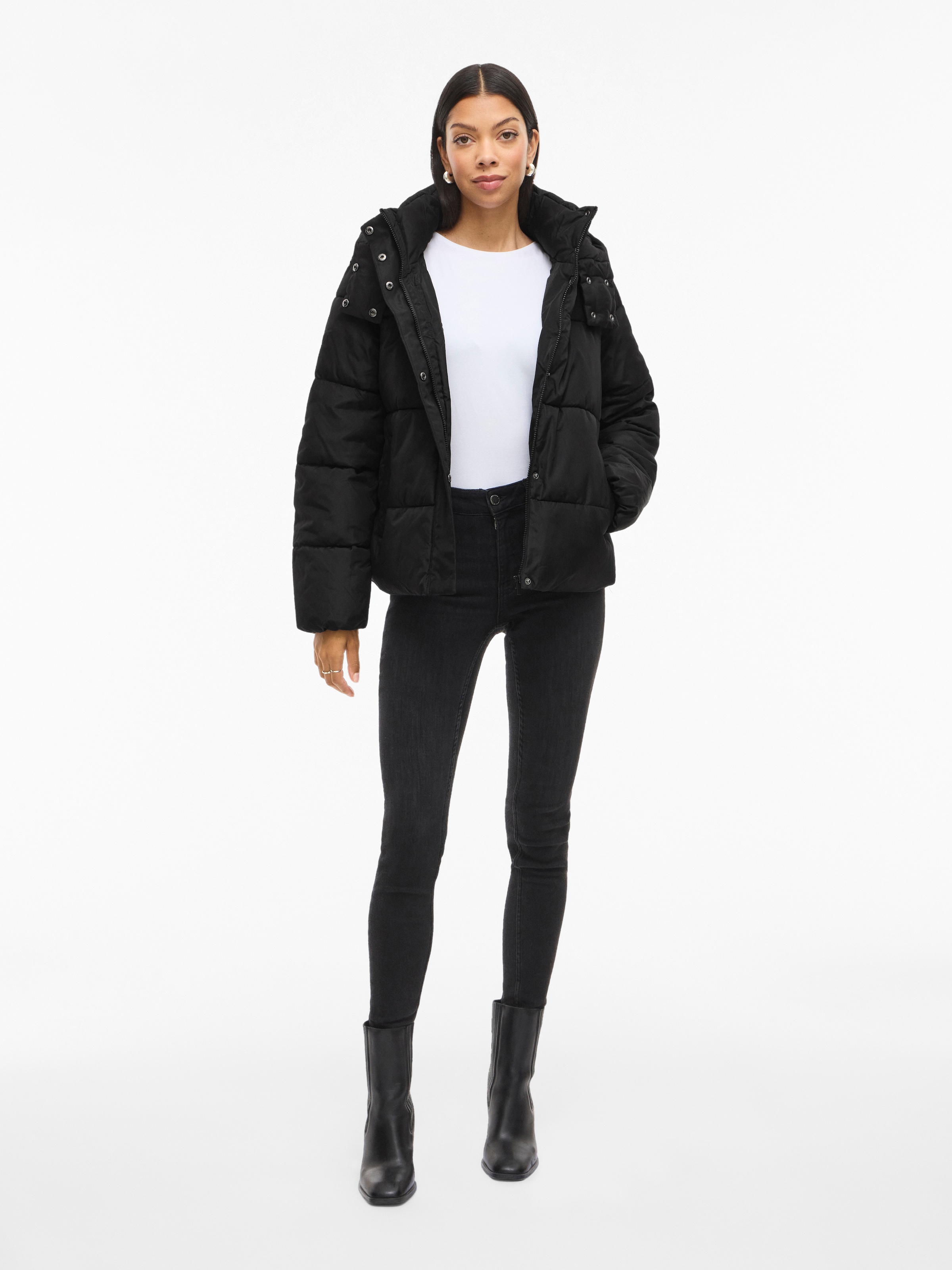 Vila Steppjacke »VIMILJA PADDED PUFFER - NOOS« mit Kapuze