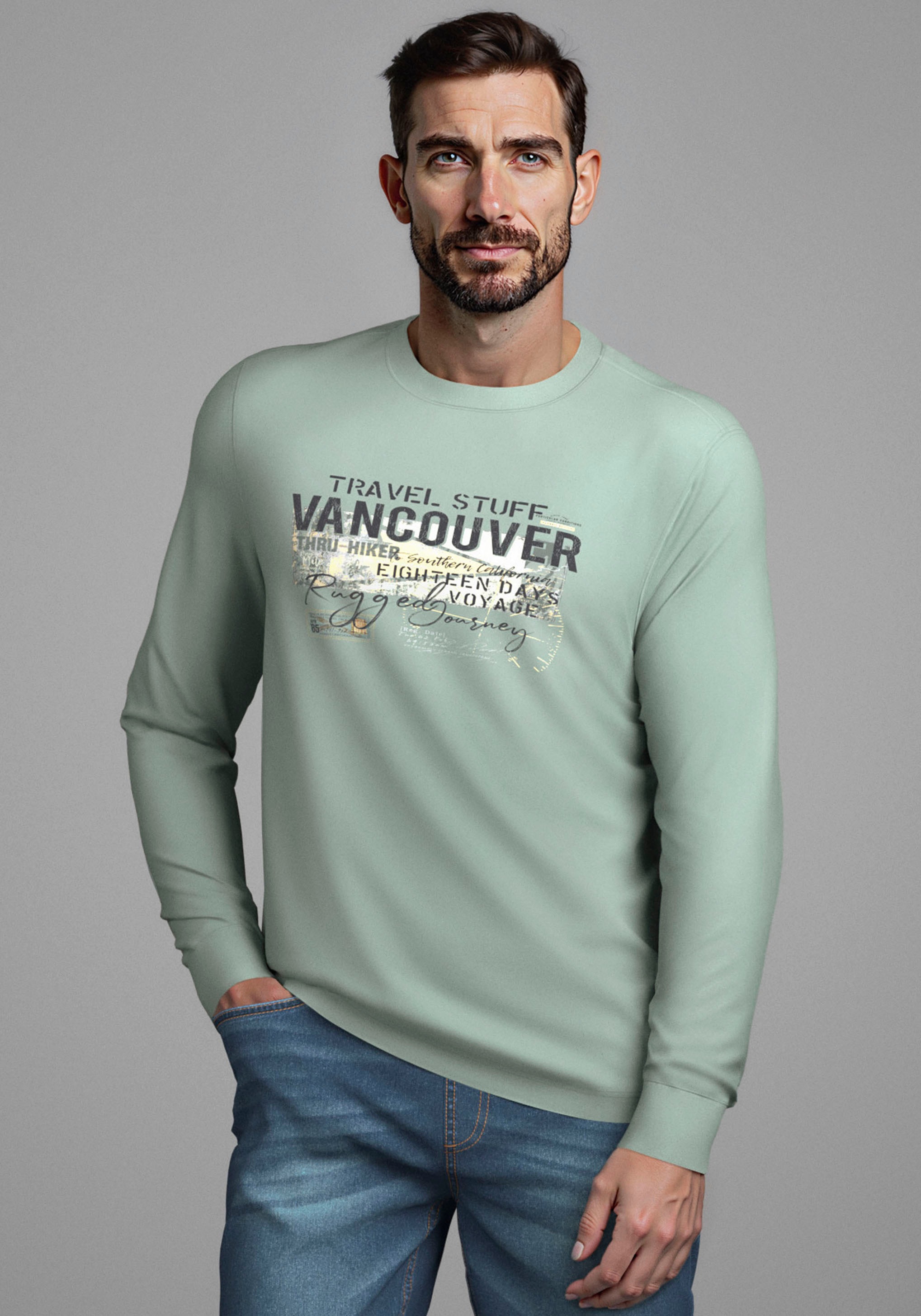 Mans World Rundhalsshirt "Neue Kollektion" mit Print günstig online kaufen