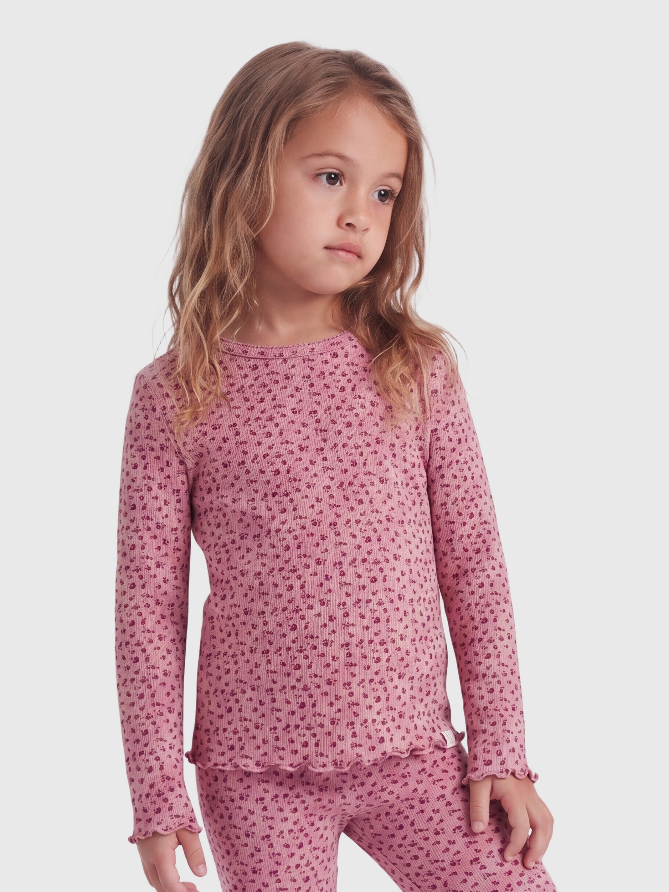 KIDS ONLY Langarmshirt "KMGTRINNY AOP LS O-NCK TOP JRS NOOS" Baumwollmischung, figurbetont
