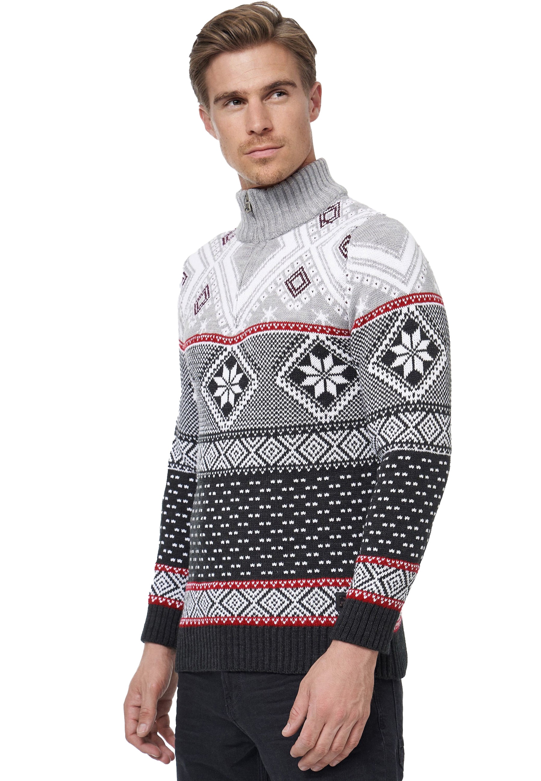 Rusty Neal Strickpullover, mit winterlichem Muster günstig online kaufen