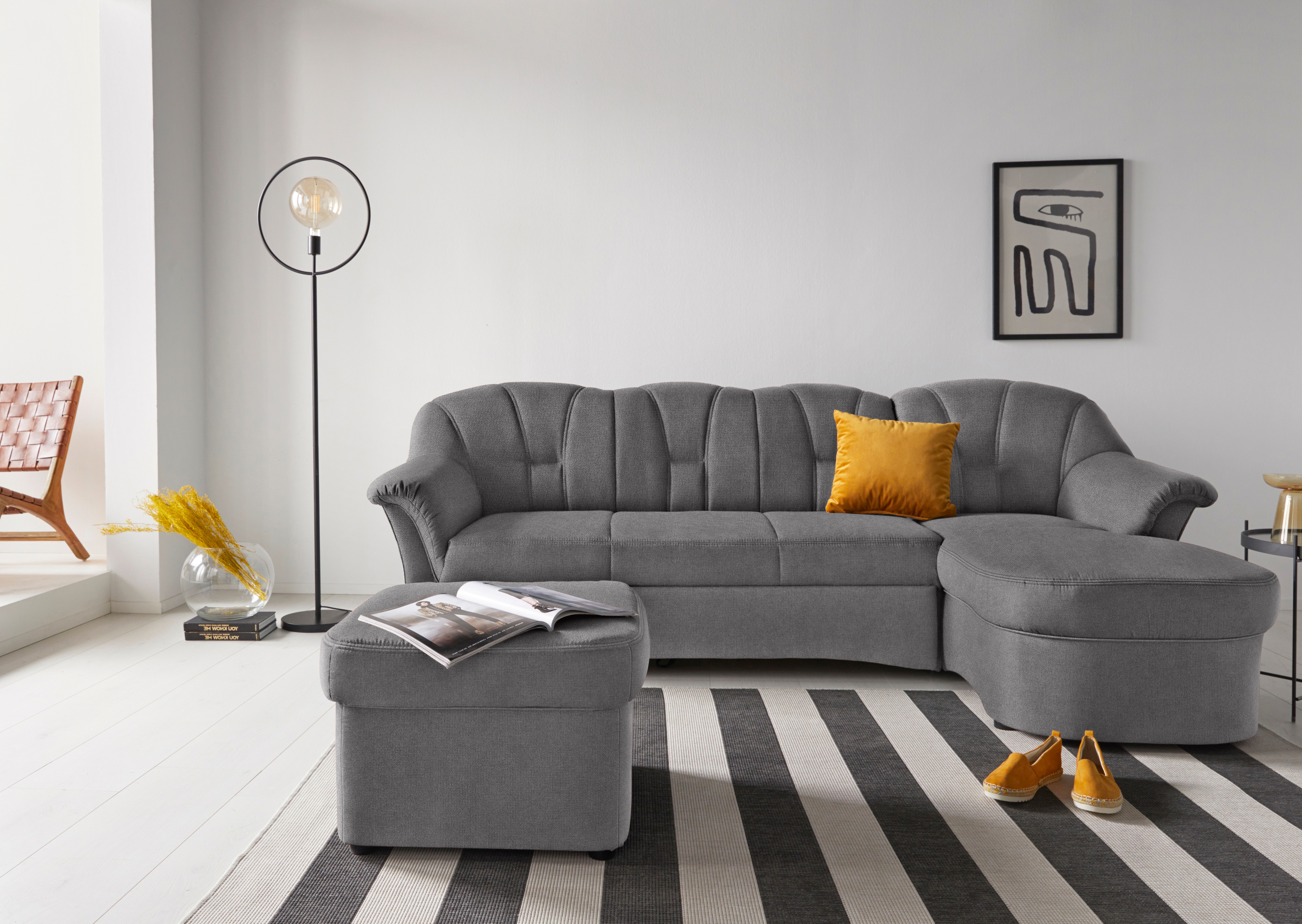 Thumbnail - DOMO collection Ecksofa Papenburg L-Form, in großer Farbvielfalt, wahlweise mit Bettfunktion