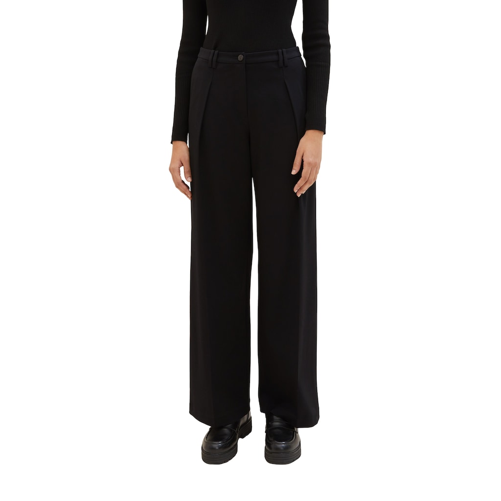 TOM TAILOR Bundfaltenhose »Lea Wide Leg«, mit weitem Bein