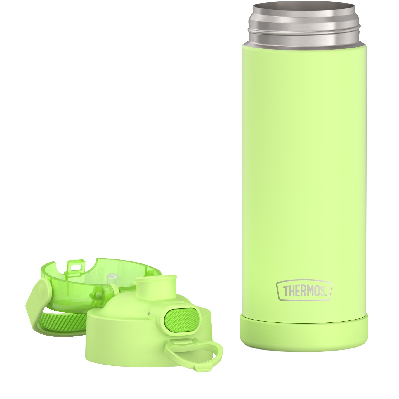 THERMOS Isolierflasche »FUNTAINER Water Bottle, doppelwandiger Edelstahl, spülmaschinenfest«, (1 tlg.), 0,47l, 12h kalt, mit dichschließendem Push Button Lid
