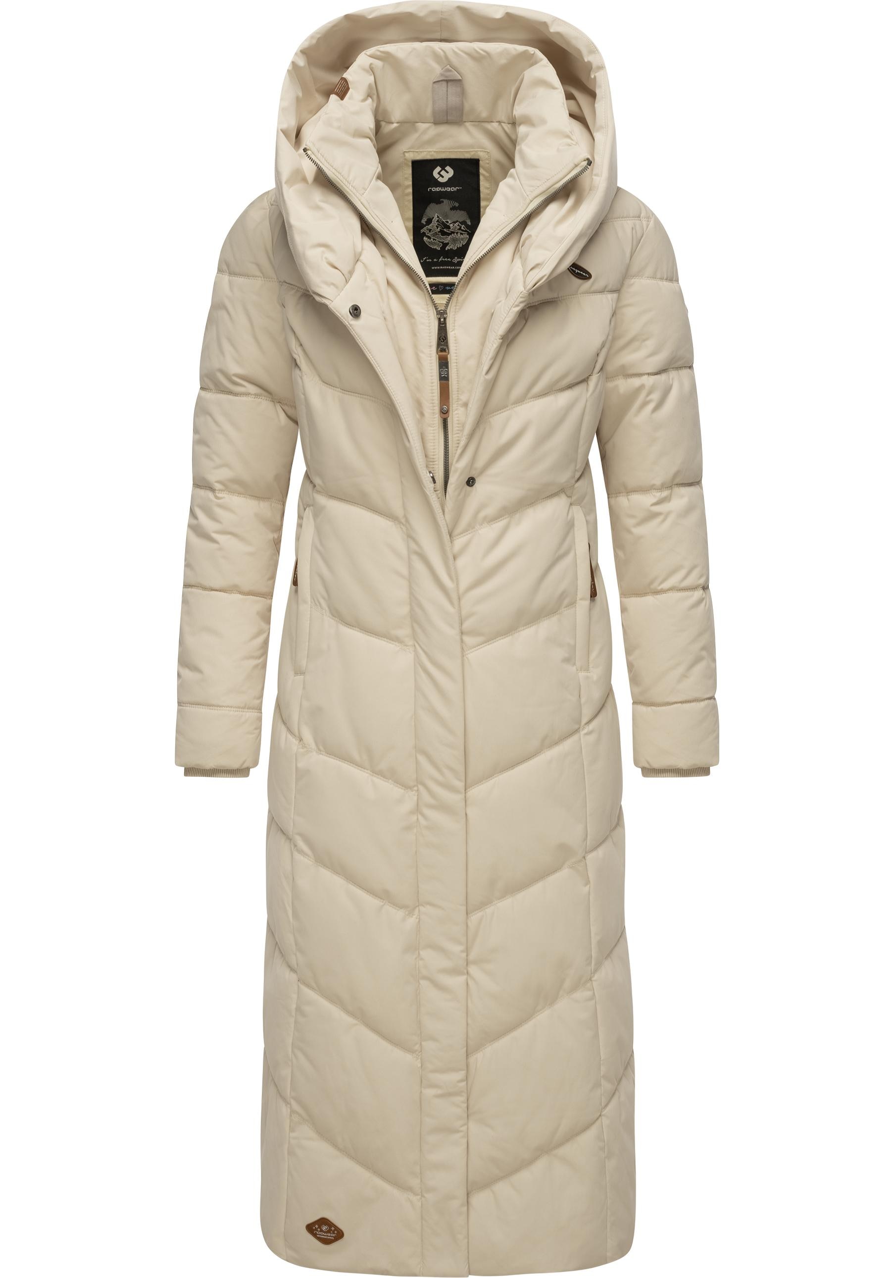 Ragwear Steppmantel »Natalka Extralong«, Gesteppter Damen Mantel mit Kapuze