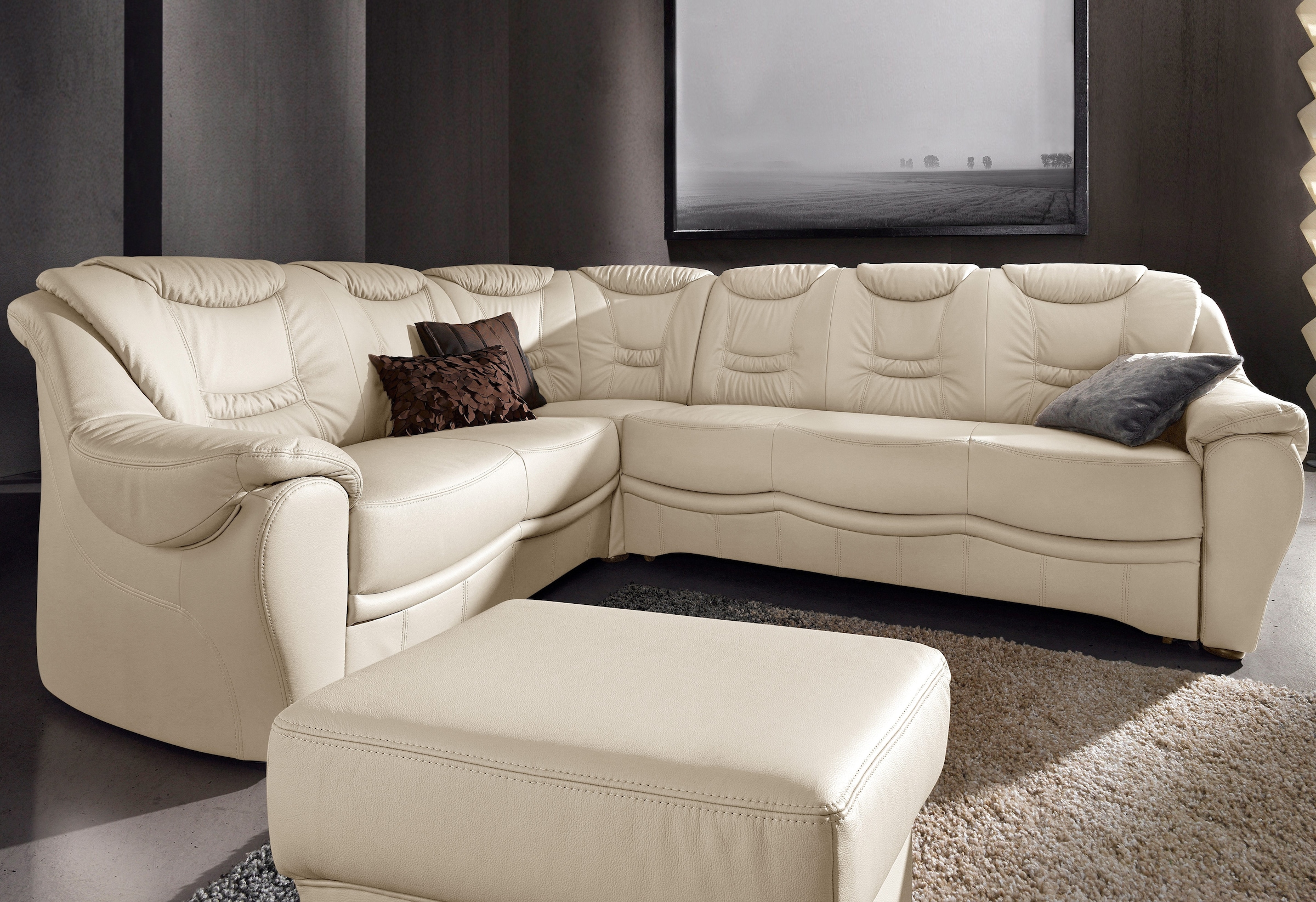 sit&more Ecksofa "Benson L-Form", wahlweise mit Bettfunktion