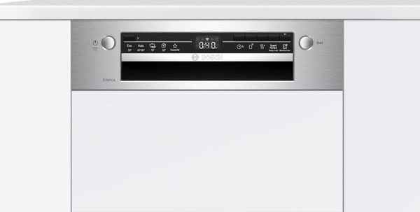 BOSCH teilintegrierbarer Geschirrspüler Serie 2 "SPI2IKS10E" 9 tlg. Maßgedecke Mit 2 Sprüharmen im Oberkorb & automatischer Startzeit