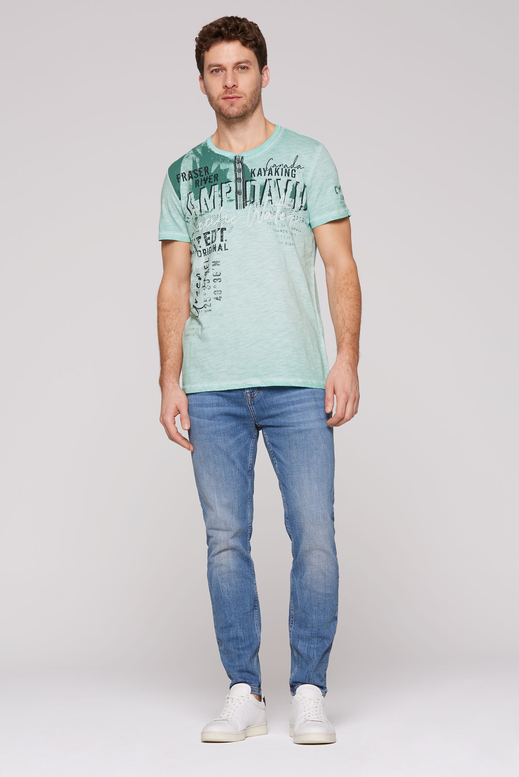 CAMP DAVID Rundhalsshirt, aus Baumwolle