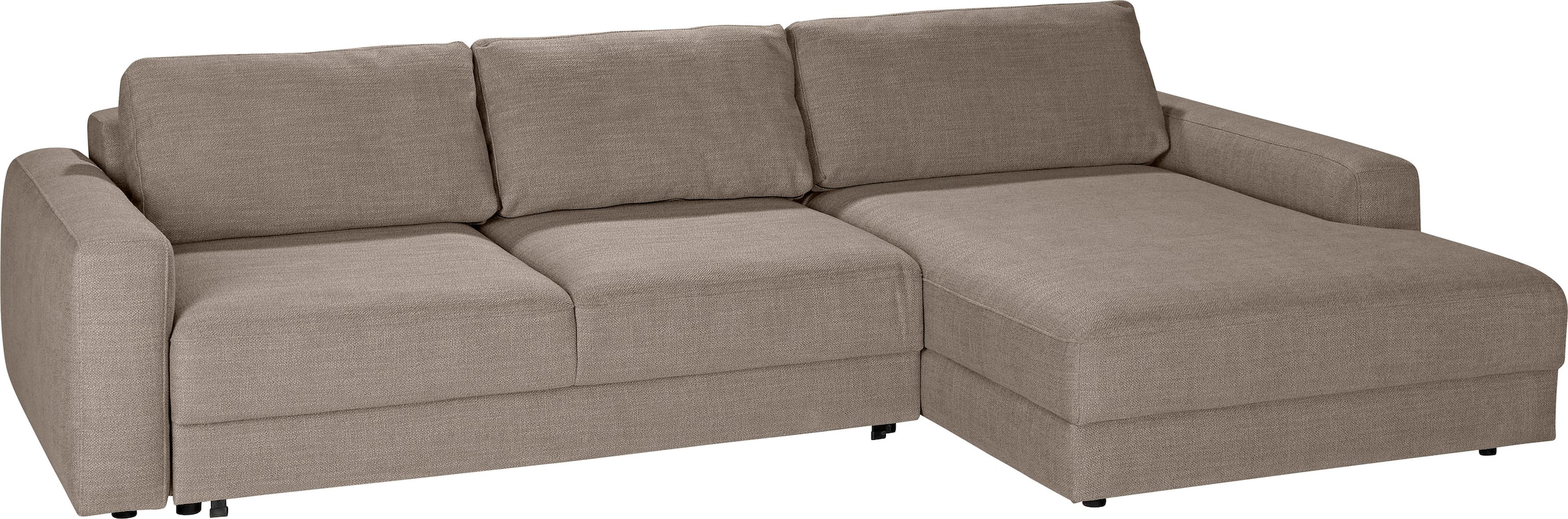 TRENDMANUFAKTUR Ecksofa »Bourbon II, hoher Sitzkomfort, extrabreite Recamiere für Relaxkomfort«, wahlweise mit Bettfunktion und Bettkasten, zeitlos und elegant, L-Form
