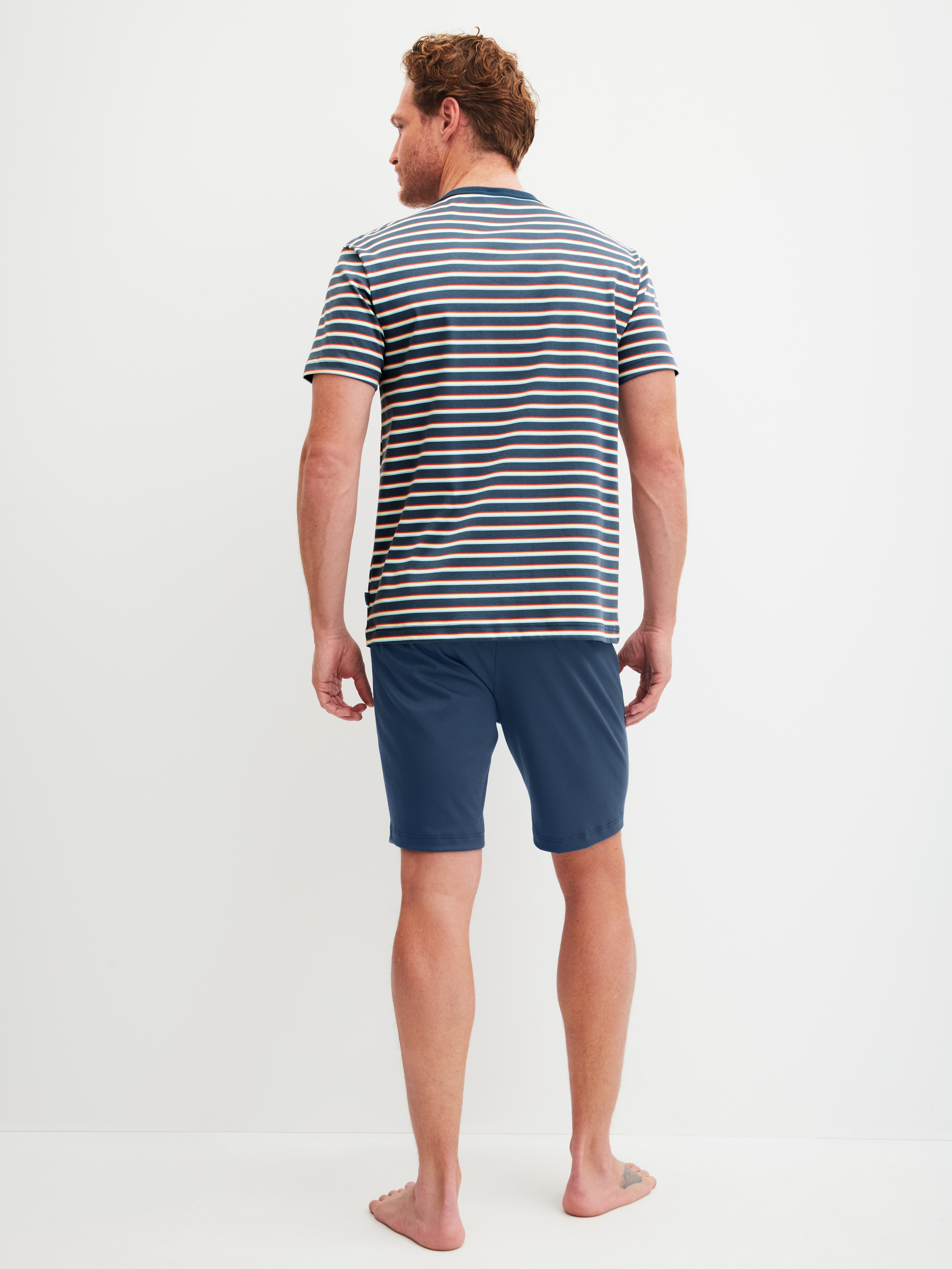 Thumbnail - CALIDA Pyjama "Relax Streamline 1" 2 mit Rundhalsausschnitt und kurzem Arm, weich, Interlock Qualität