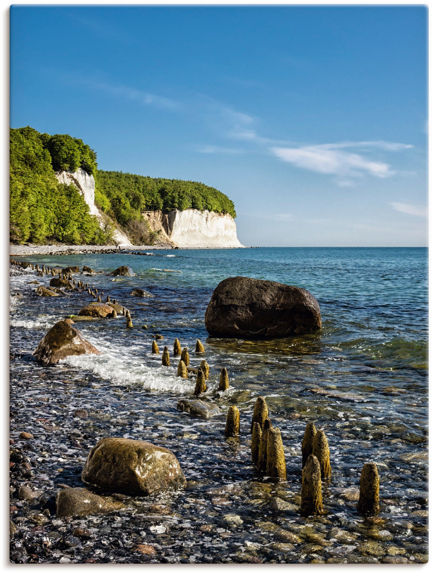 Artland Leinwandbild "Ostseeküste auf der Insel Rügen I", Küste, (1 St.), auf Keilrahmen gespannt