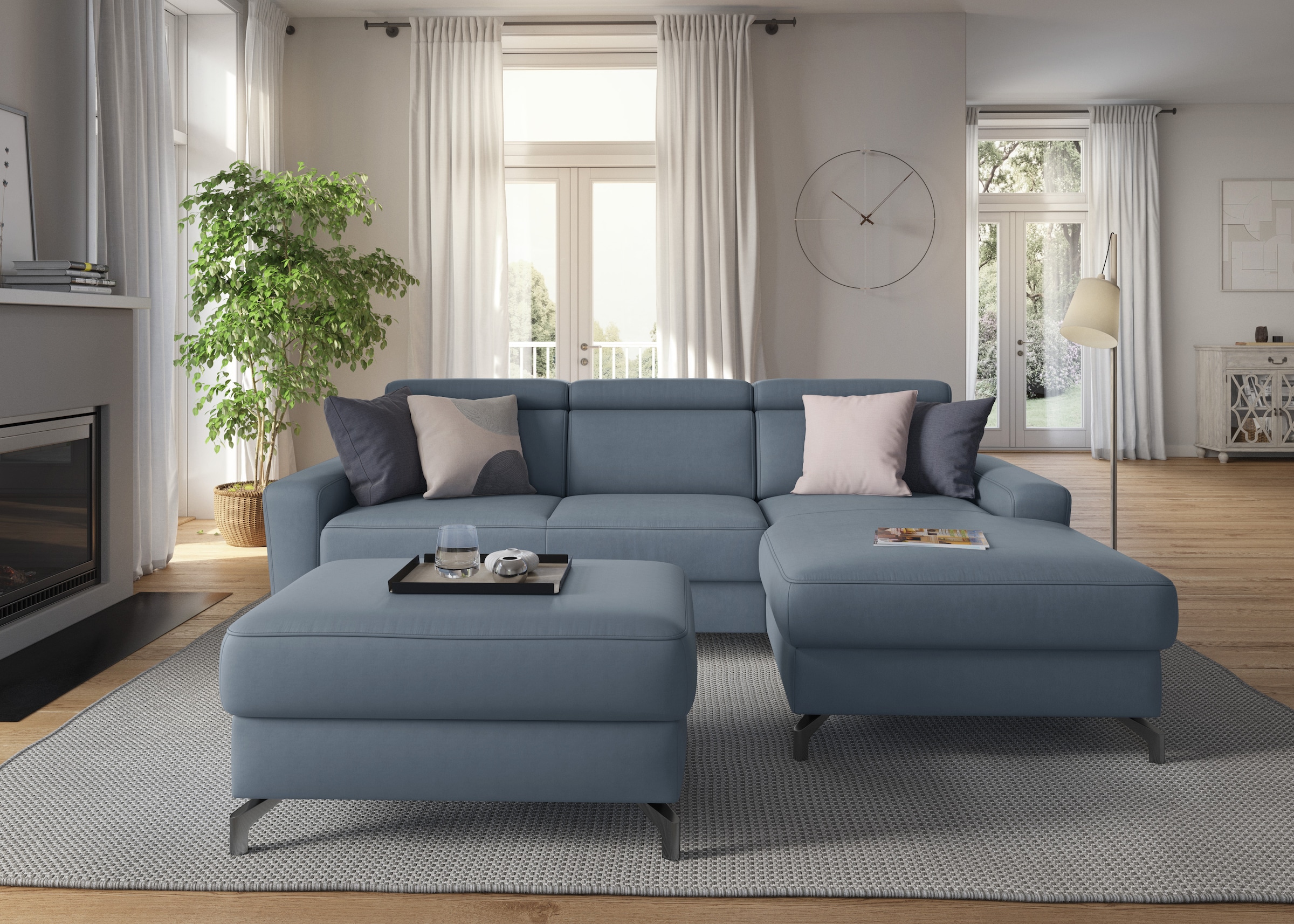 sit&more Ecksofa "Scarlett L-Form" inklusive Kopfteilverstellung, optional Schlaffunktion & Bettkasten