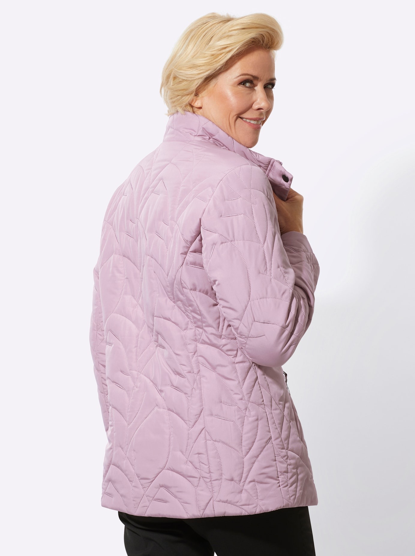 Classic Women's Quilted Jacket Purple 46 2