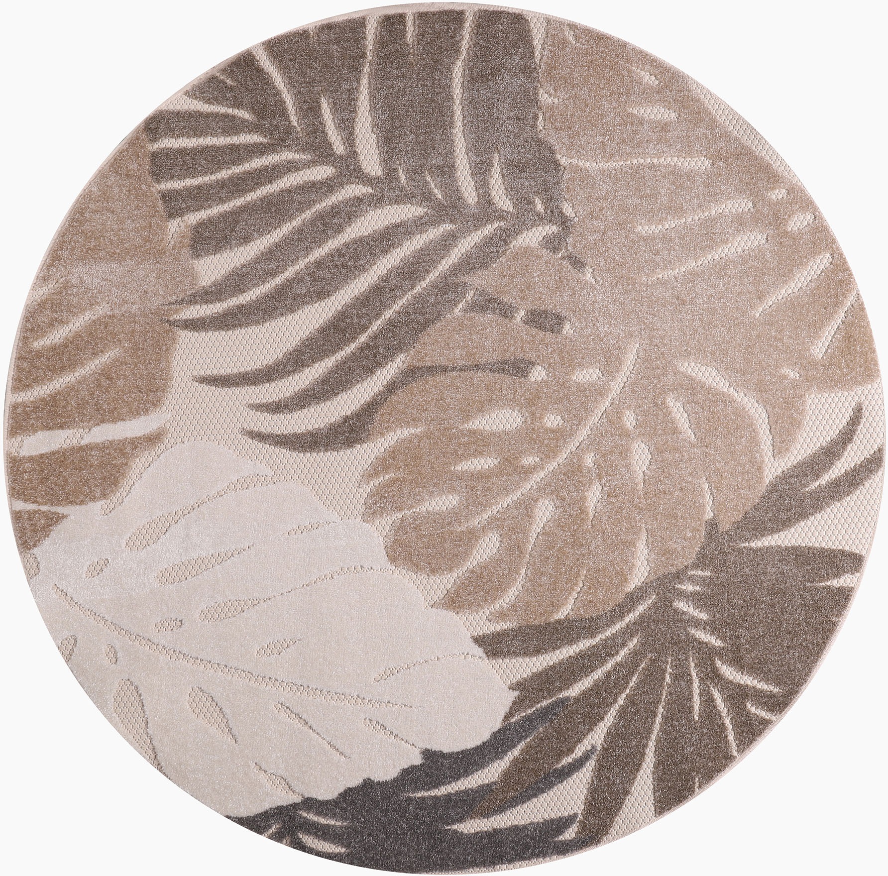 Sanat Teppich »Floral Outdoor«, rund, 6 mm Höhe, In- und Outdoor geeignet, florales Design, Balkon, Terasse