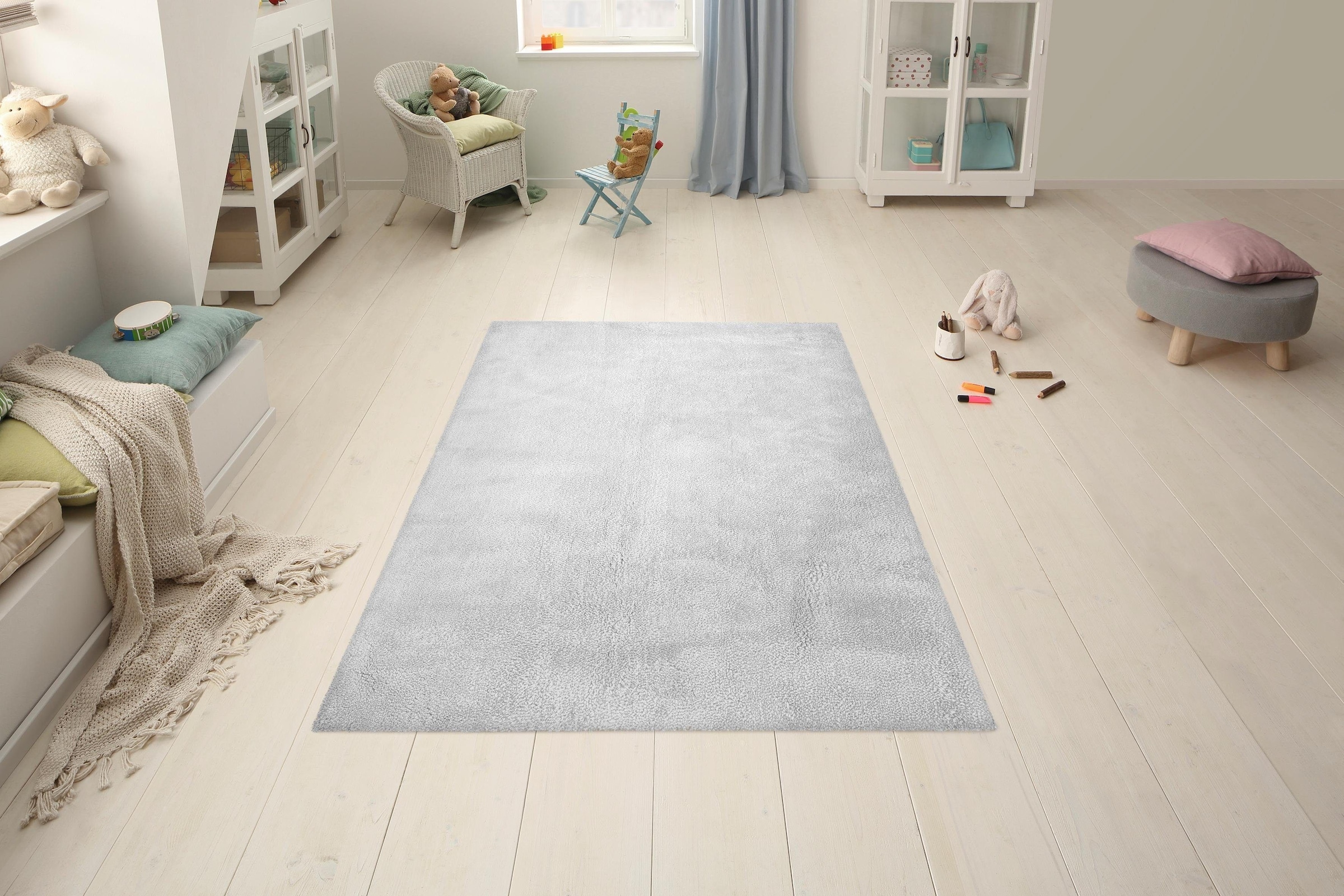 Lüttenhütt Hochflor-Teppich »Carla«, rechteckig, super soft, Teppich in Pastell-Farben