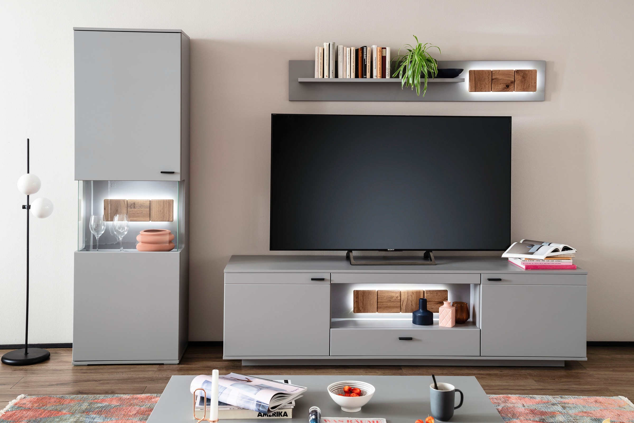 MCA furniture Wohnwand "Zadar" 3 Stk. tlg. moderne Wohnwandkombination in A günstig online kaufen