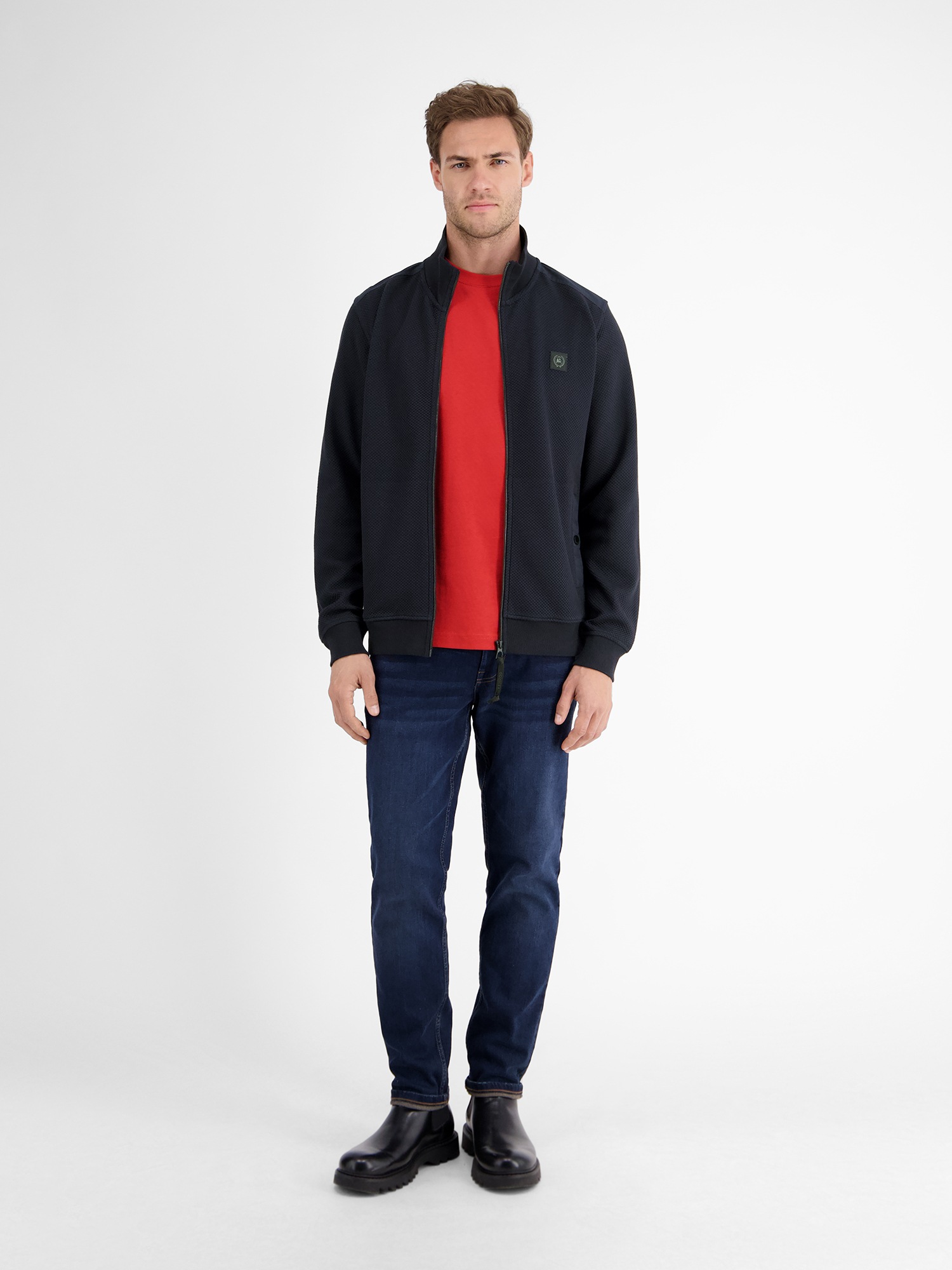 LERROS Sweatjacke »LERROS Herren Sweatjacke in sportiver Struktur«
