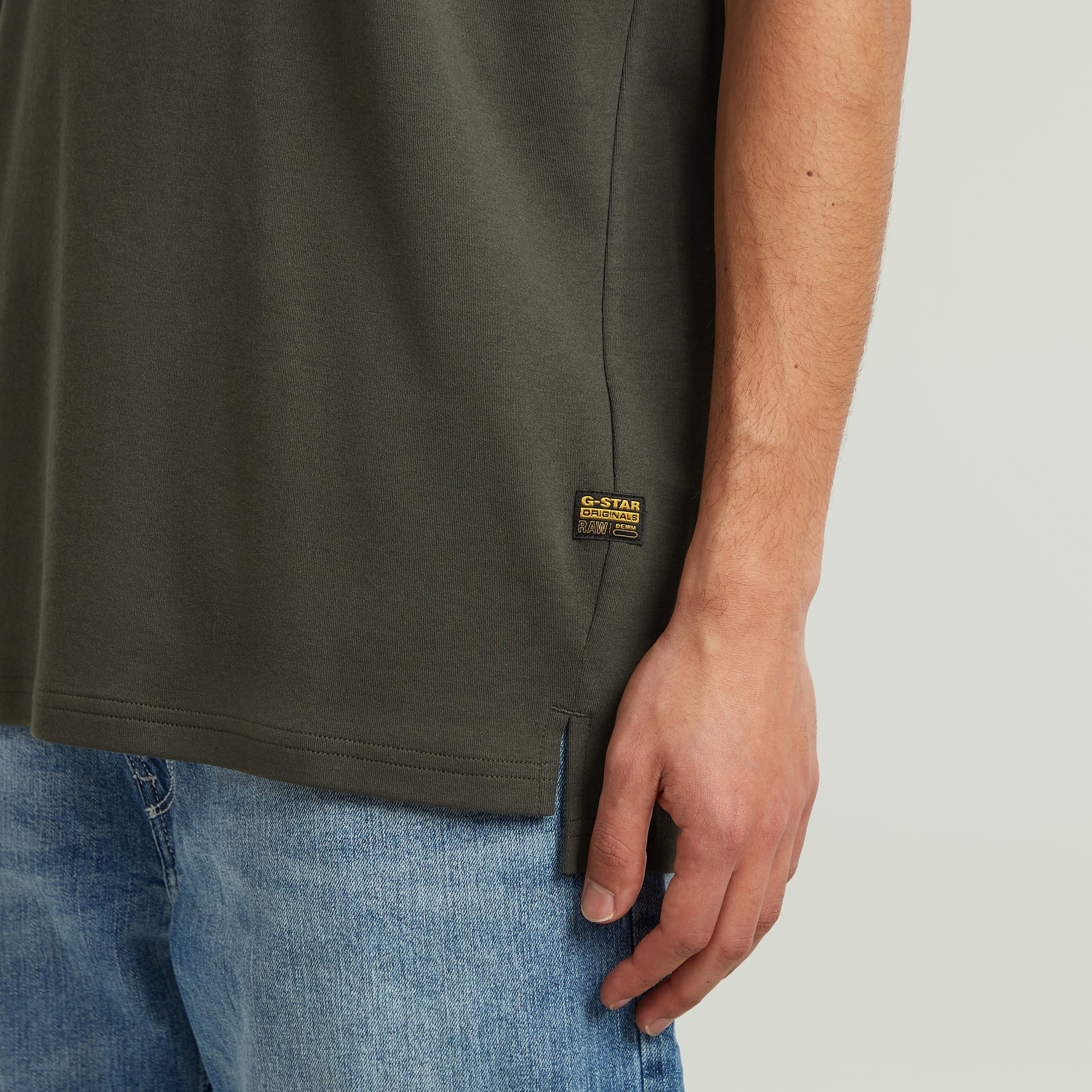 G-STAR T-Shirt »Nifous«, Rundhals, mit Rippeinsatz