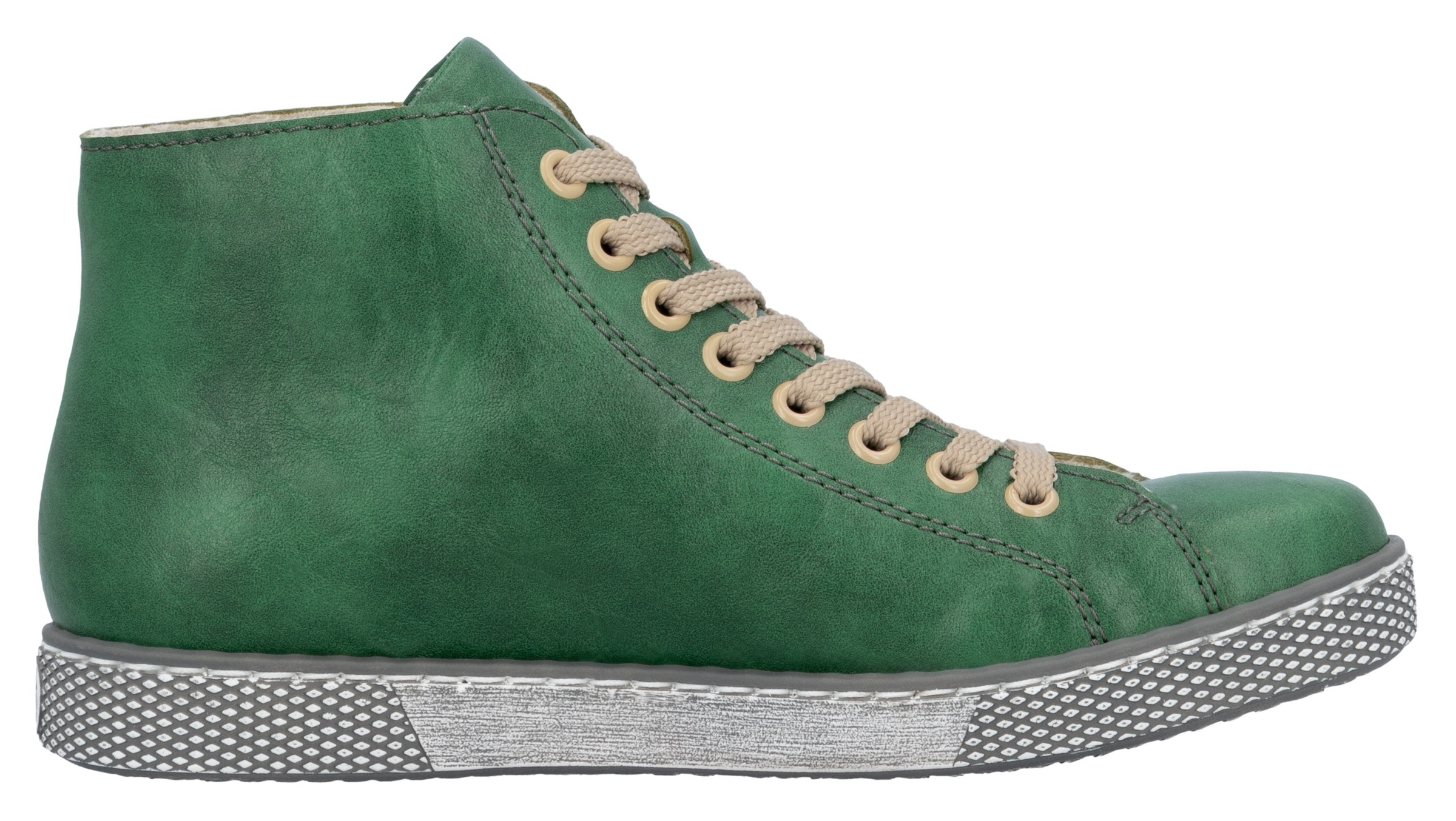 Rieker Schnürboots, Schnürstiefelette, Casual-Boots mit Reißverschluss außen