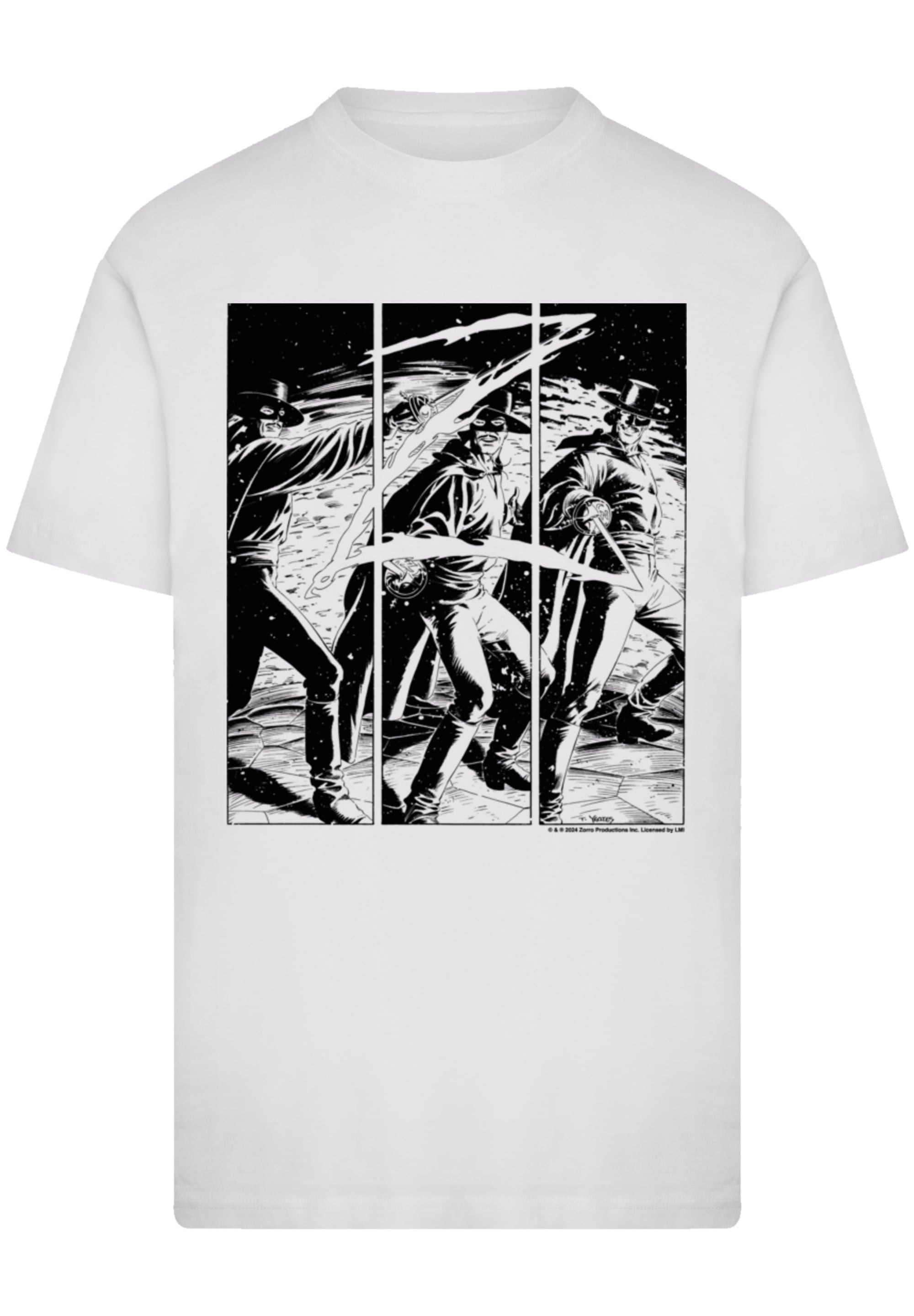 F4NT4STIC T-Shirt »Zorro Mark Of Zorro Comic Strip Art«, Premium Qualität