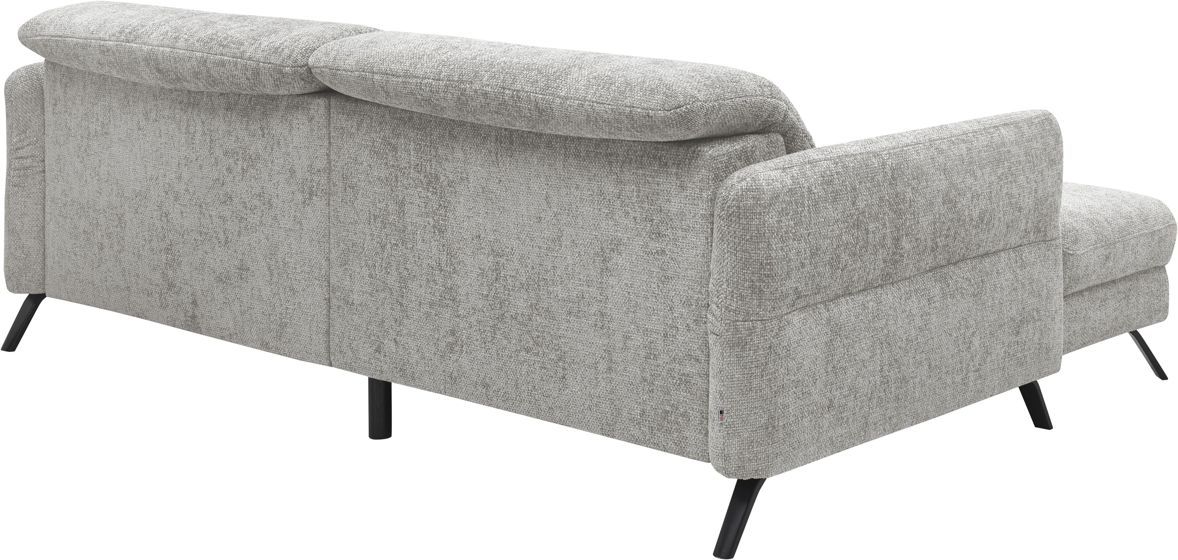 set one by Musterring Ecksofa »SO 4400 V«, wahlweise mit motorischer Bettfunktion & Kopfverstellung, Fuß schwarz