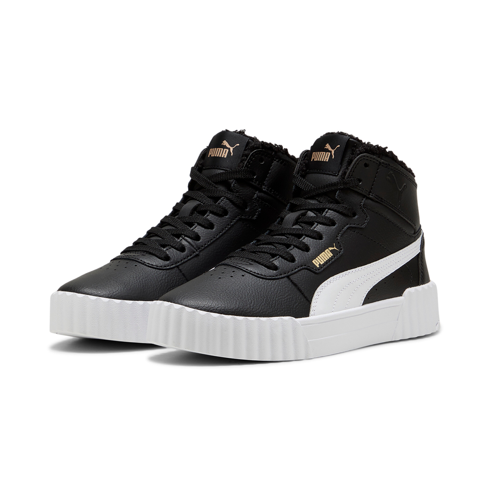 PUMA Sneaker "CARINA 3.0 MID WTR JR" für sportliche Aktivitäten und Streetwear, mit Leder-Obermaterial