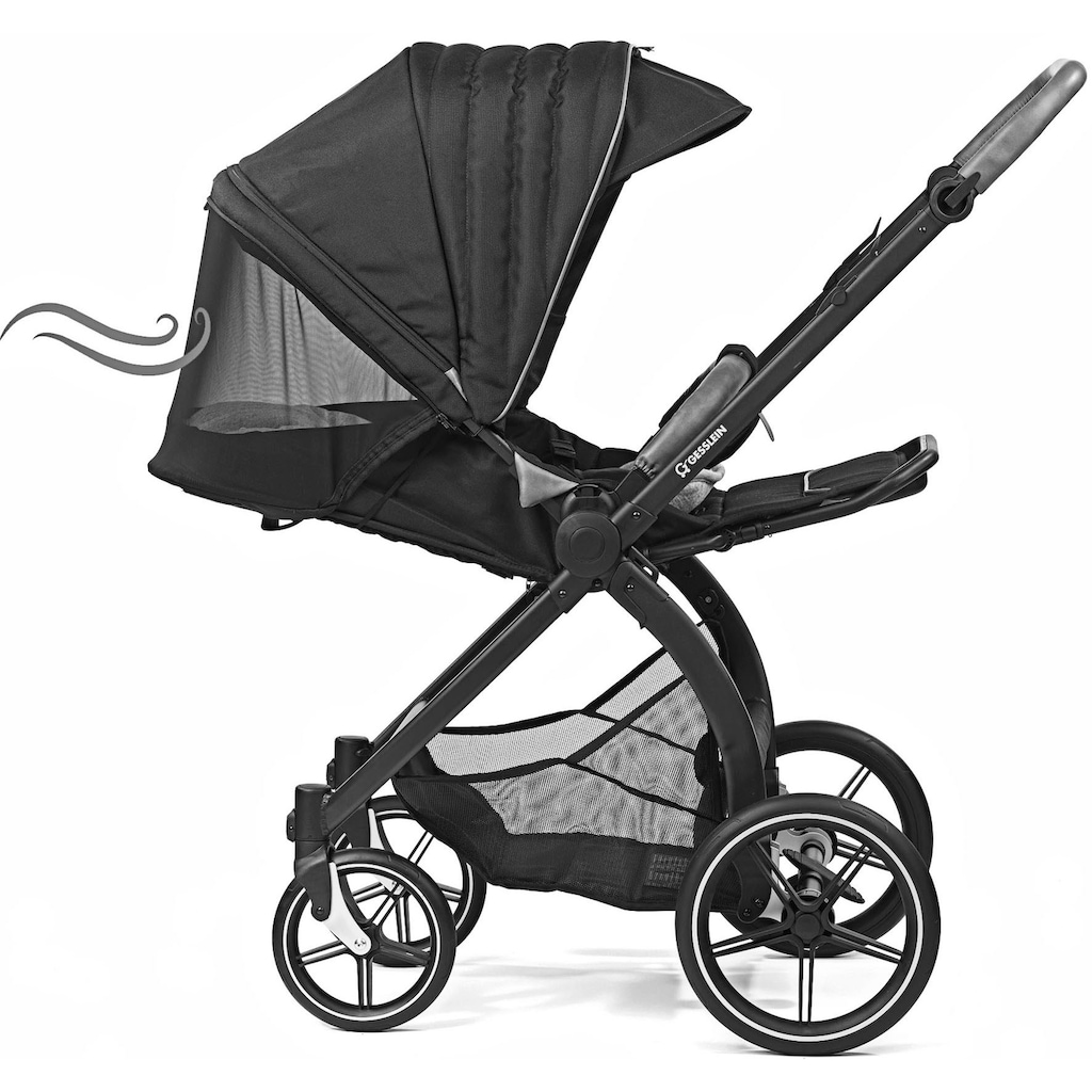 Gesslein Kombi-Kinderwagen »FX4 Soft+ mit Aufsatz Swing schwarz, sand«