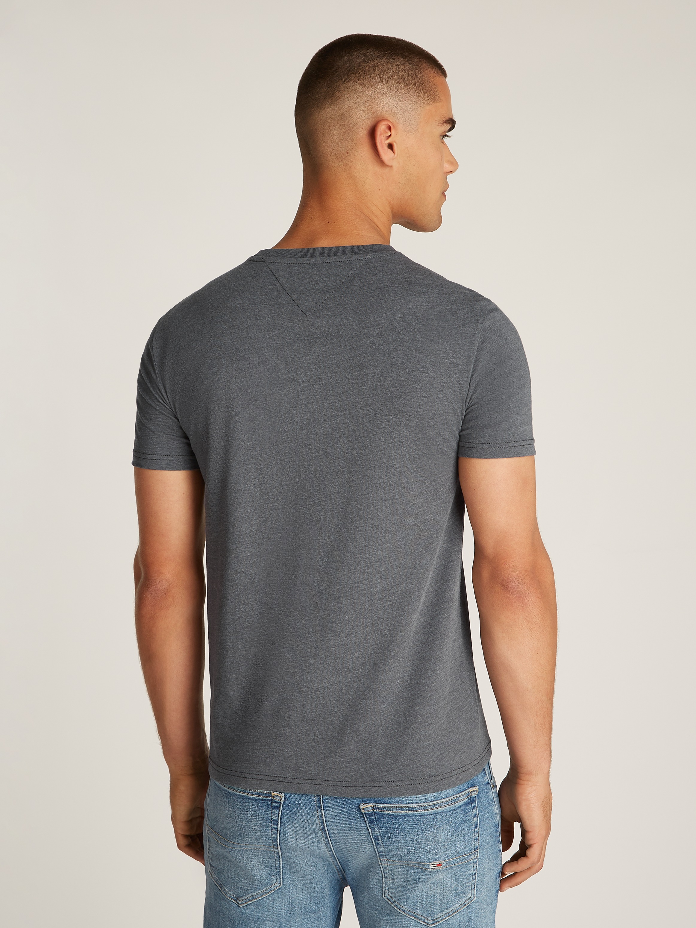 Tommy Jeans T-Shirt »TJM XSLIM JASPE HTR TEE EXT«, Mit Rundhalsausschnitt