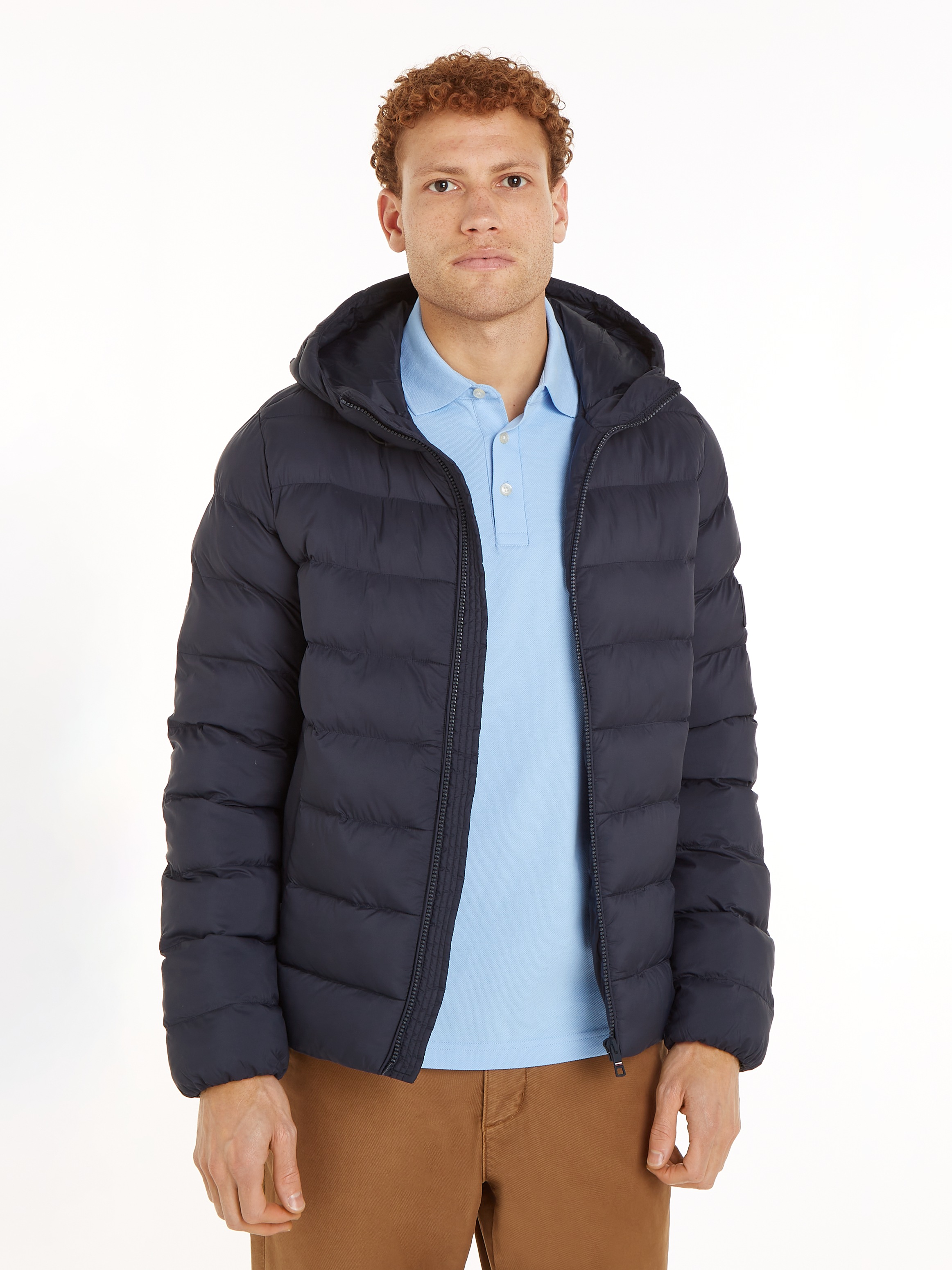 Tommy Hilfiger Steppjacke »MID WEIGHT HOODED JACKET«, mit Kapuze