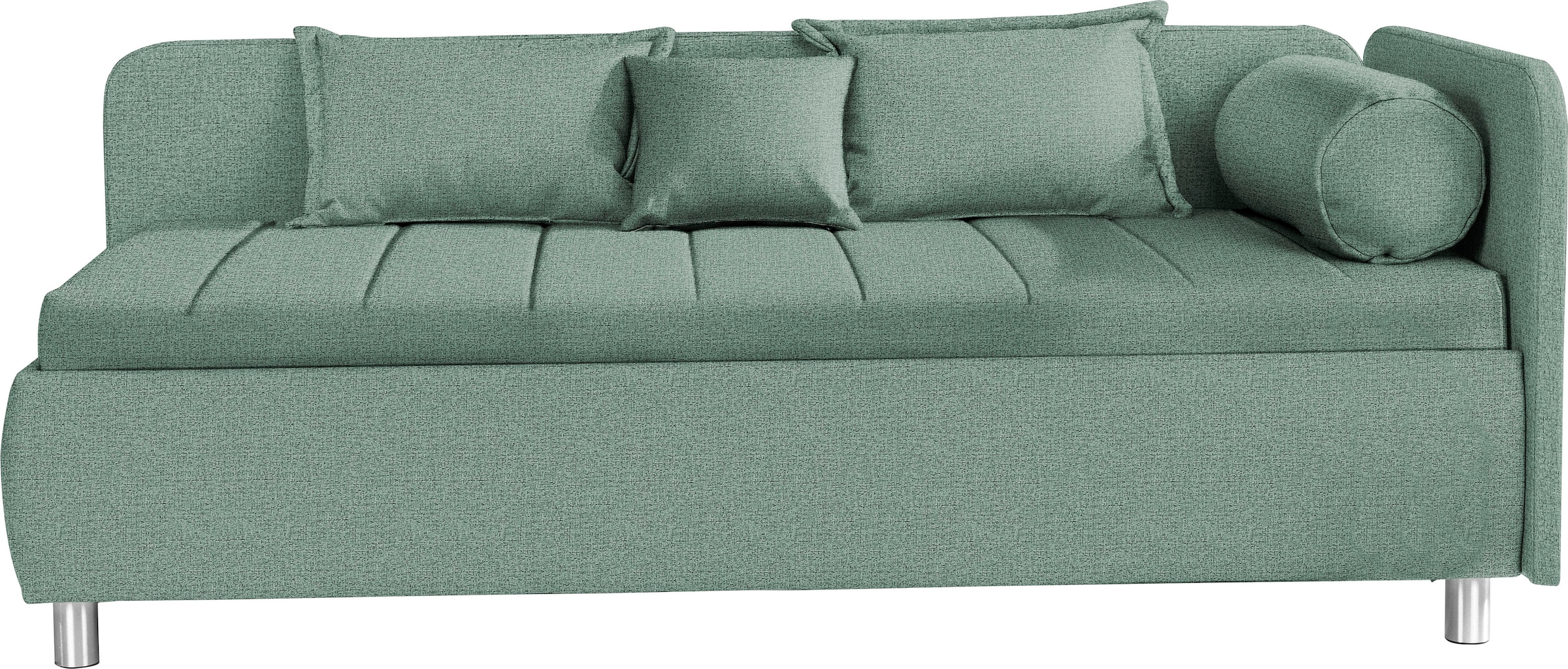 alina Schlafsofa "Kiana", mit Bettkasten und Zierkissen, Liegefläche 90/200 cm oder 100/200 cm