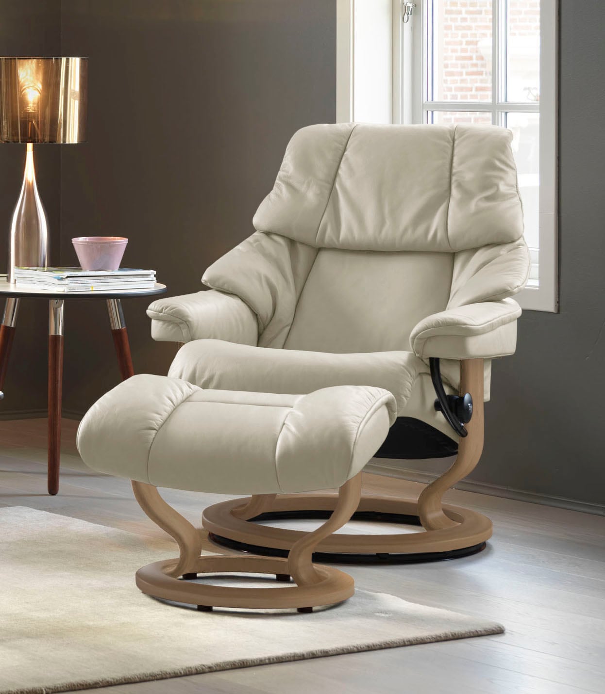 Stressless Fußhocker "Reno", mit Classic Base, Gestell Eiche