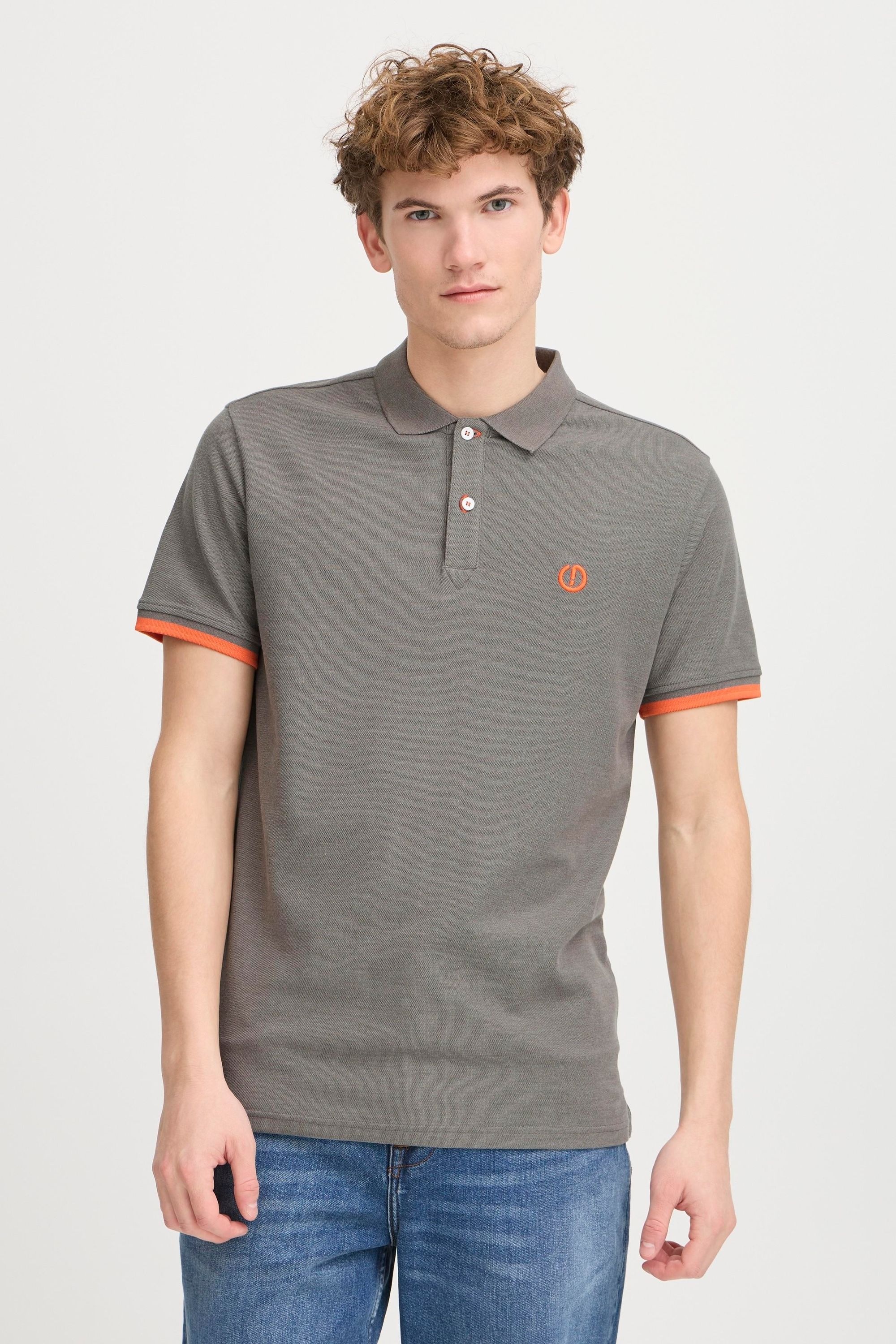 !solid Poloshirt SOLID "Poloshirt SDBenjaminPolo", Herren, Gr. M, grau (grau mel), Obermaterial: 60% Baumwolle CO. 40% Polyester PES., Shirts 2