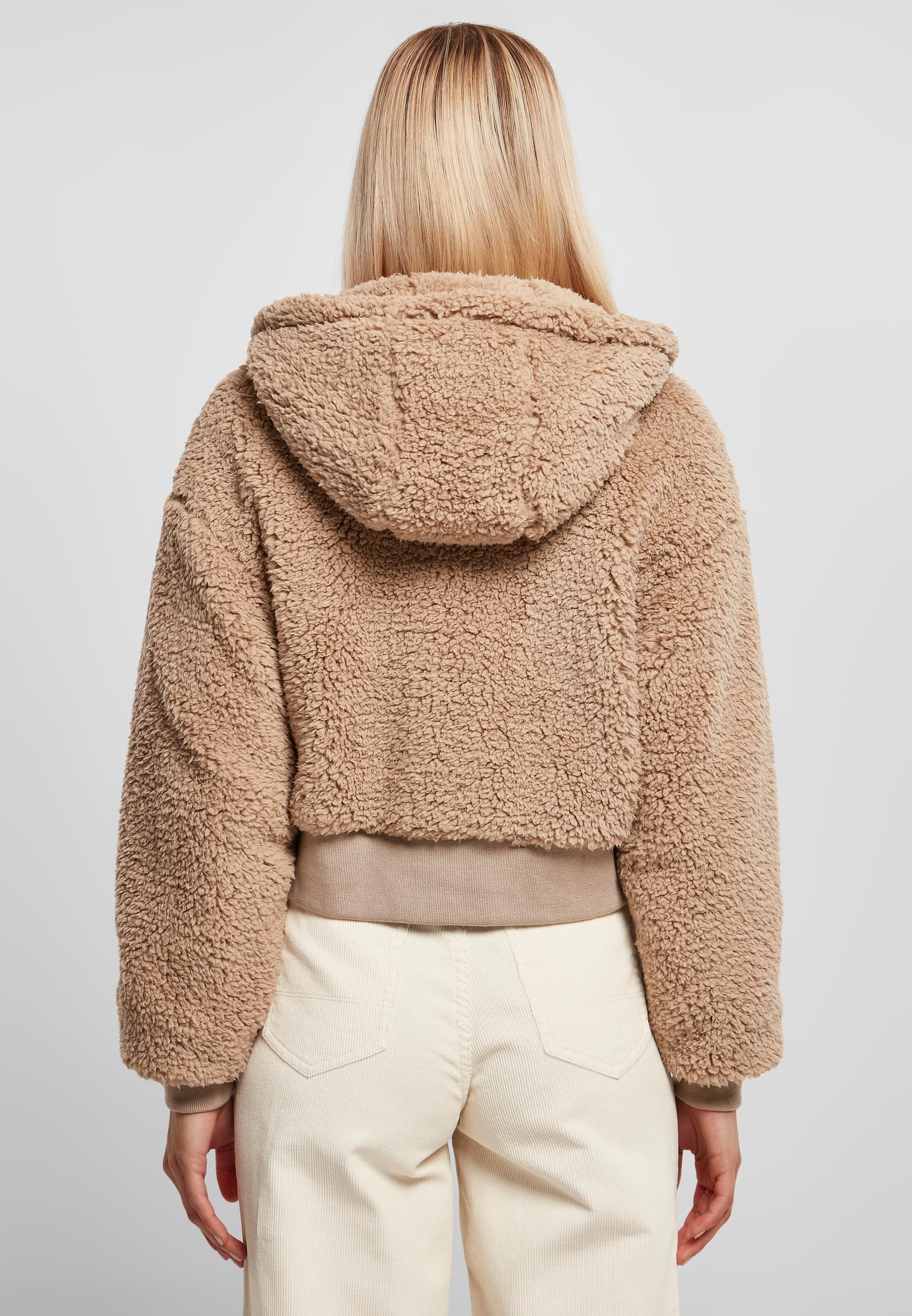 URBAN CLASSICS Allwetterjacke »Urban Classics Damen Ladies Short Oversized Sherpa Jacket«, (1 St.), mit Kapuze