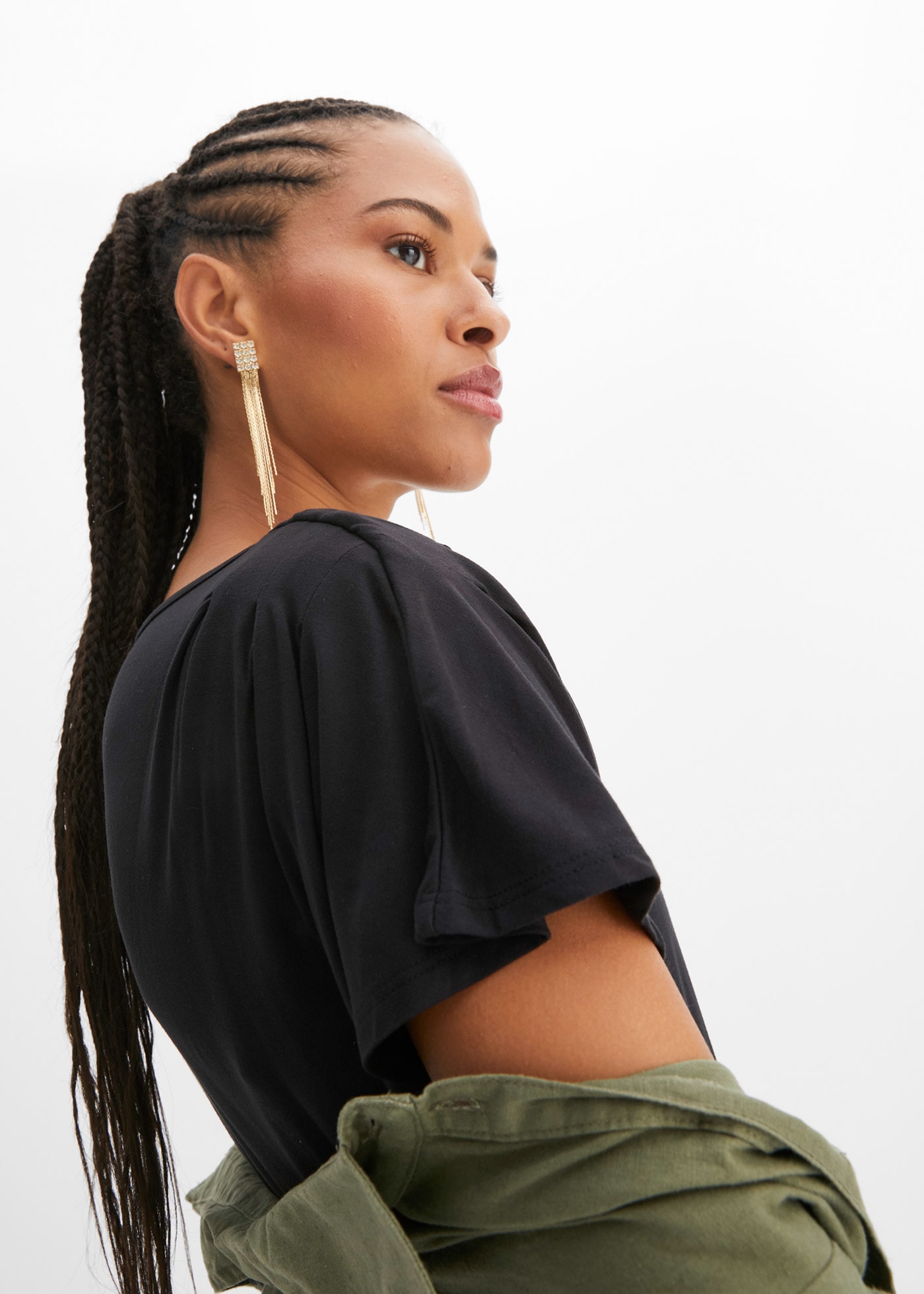 bonprix T-Shirt Oversize-Passform, Kurzarm, für Frühling und Sommer